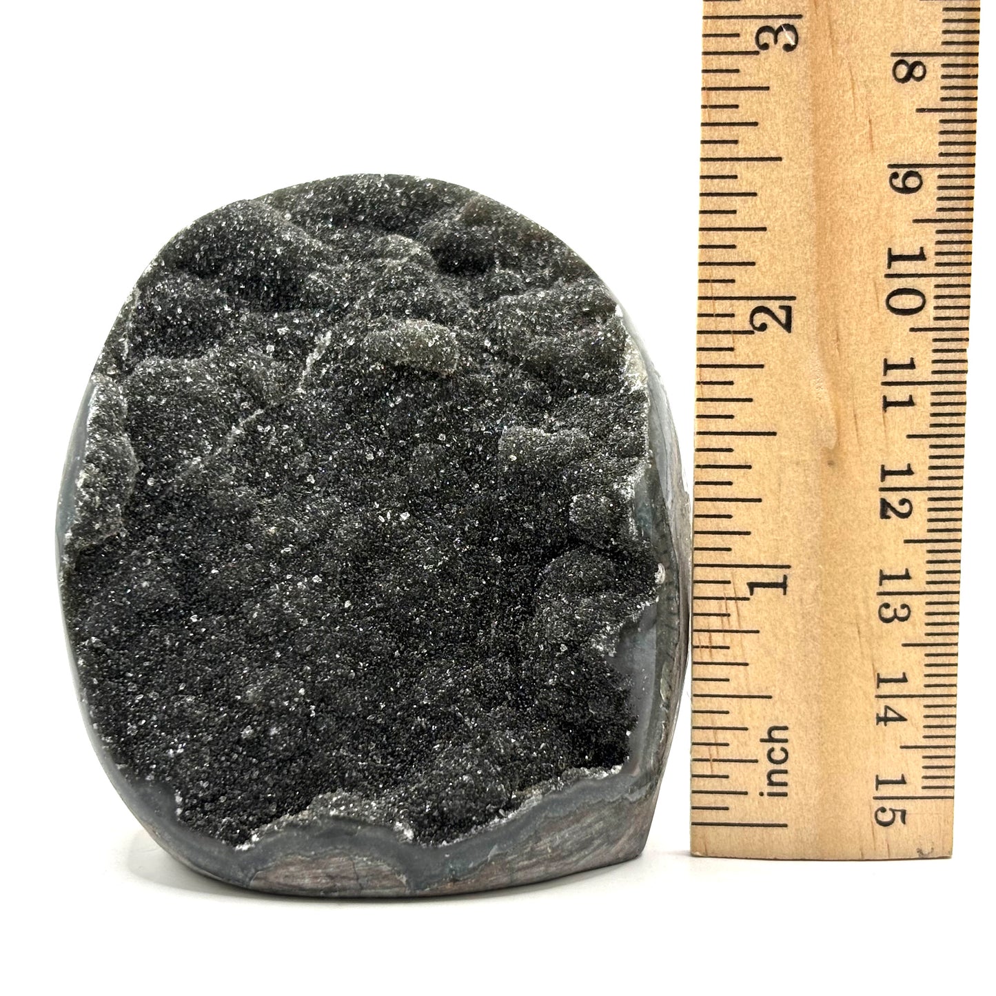 Natural Galaxy Black Amethyst Crystal Geode for Energy Healing, Meditation, Home Decor & Crystal Collection - RGD831
