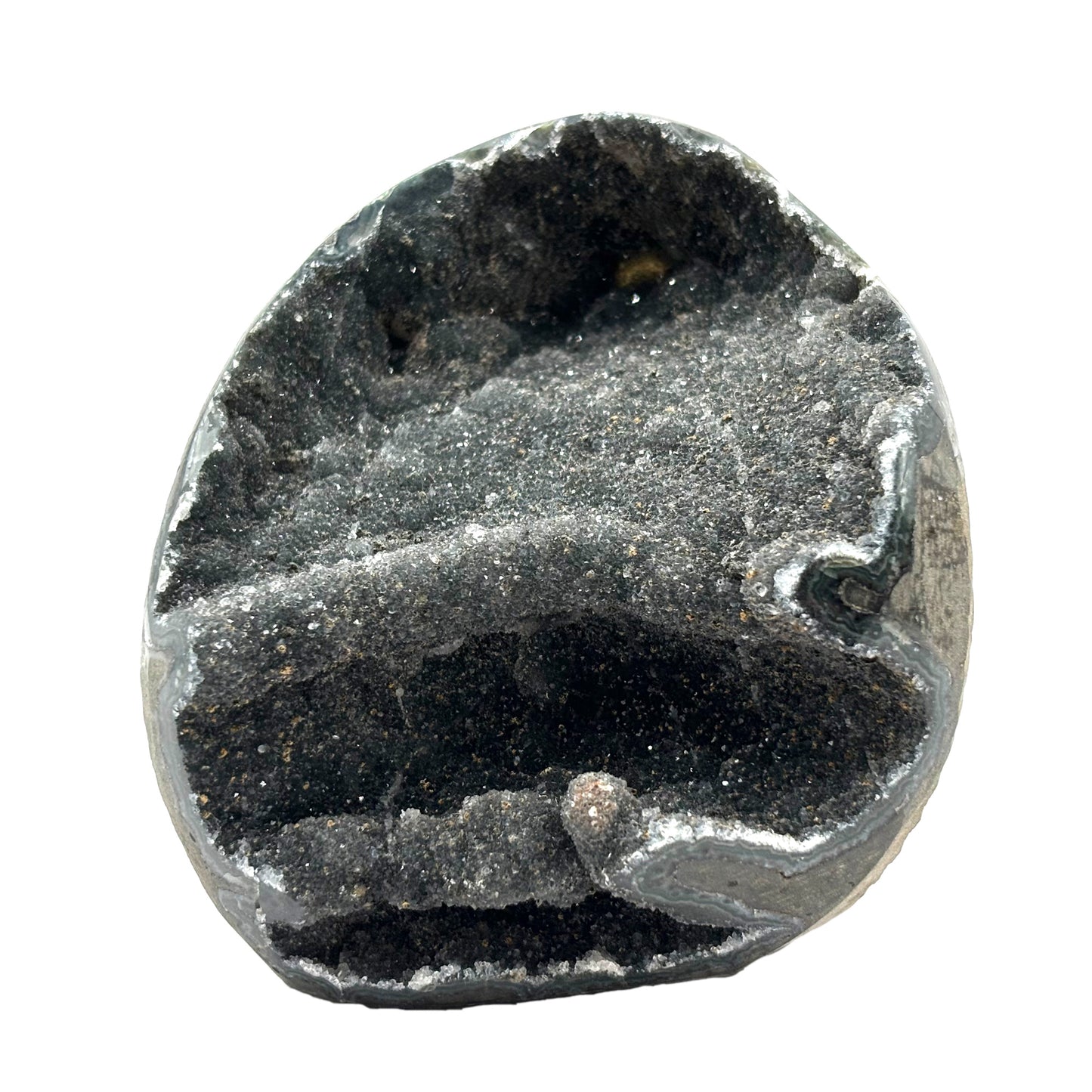 Natural Galaxy Black Amethyst Crystal Geode for Energy Healing, Meditation, Home Decor & Crystal Collection - RGD831
