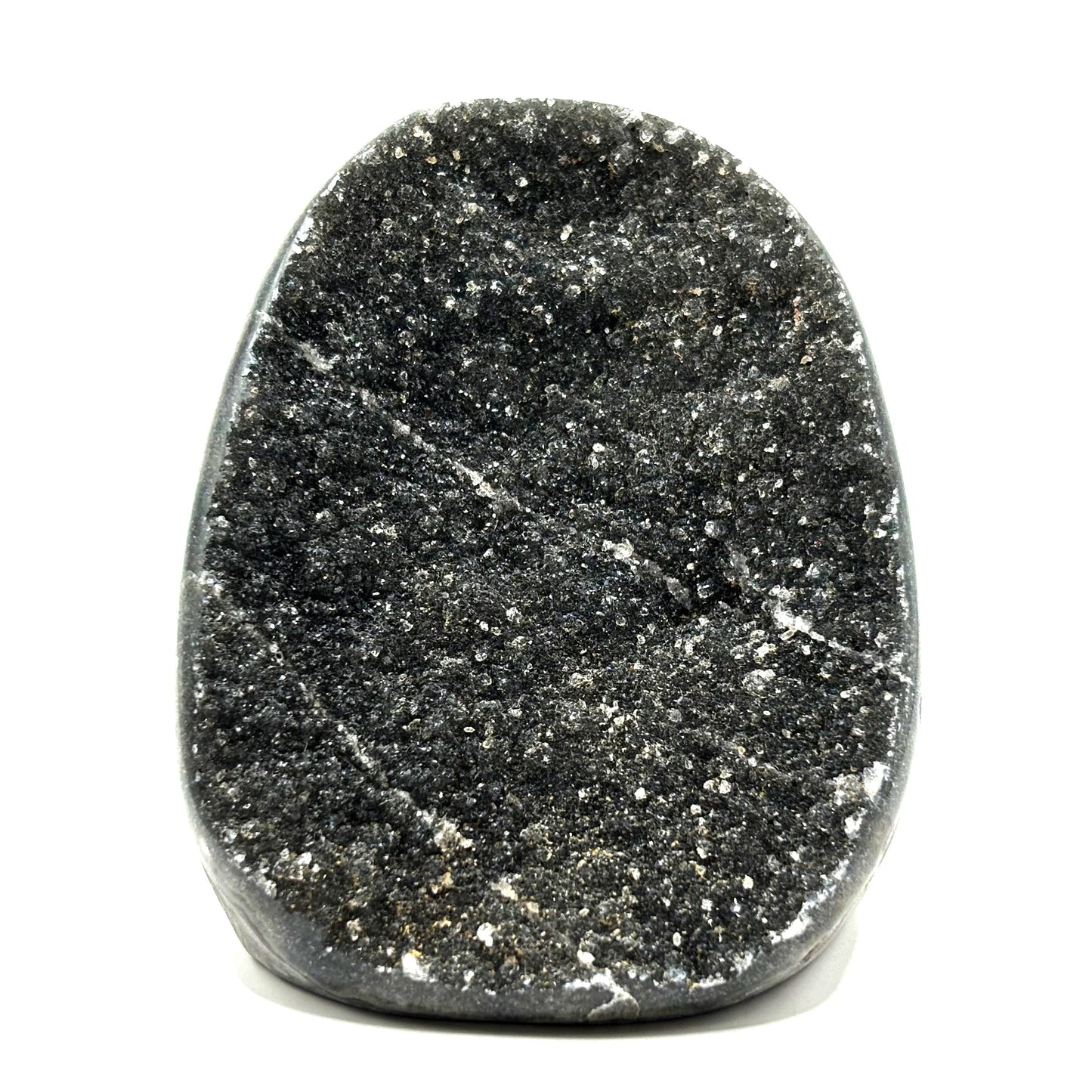 Natural Galaxy Black Amethyst Crystal Geode for Energy Healing, Meditation, Home Decor & Crystal Collection - RGD831