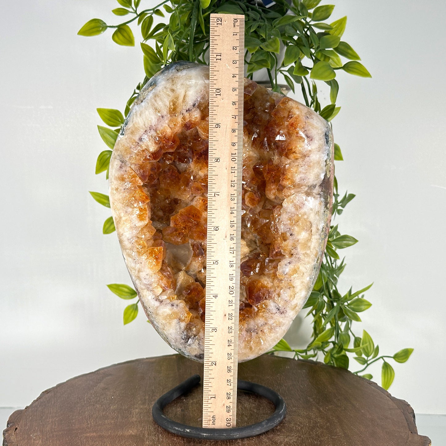 Natural Yellow Citrine Heated Crystal Gemstone Geode - Gem Avenue