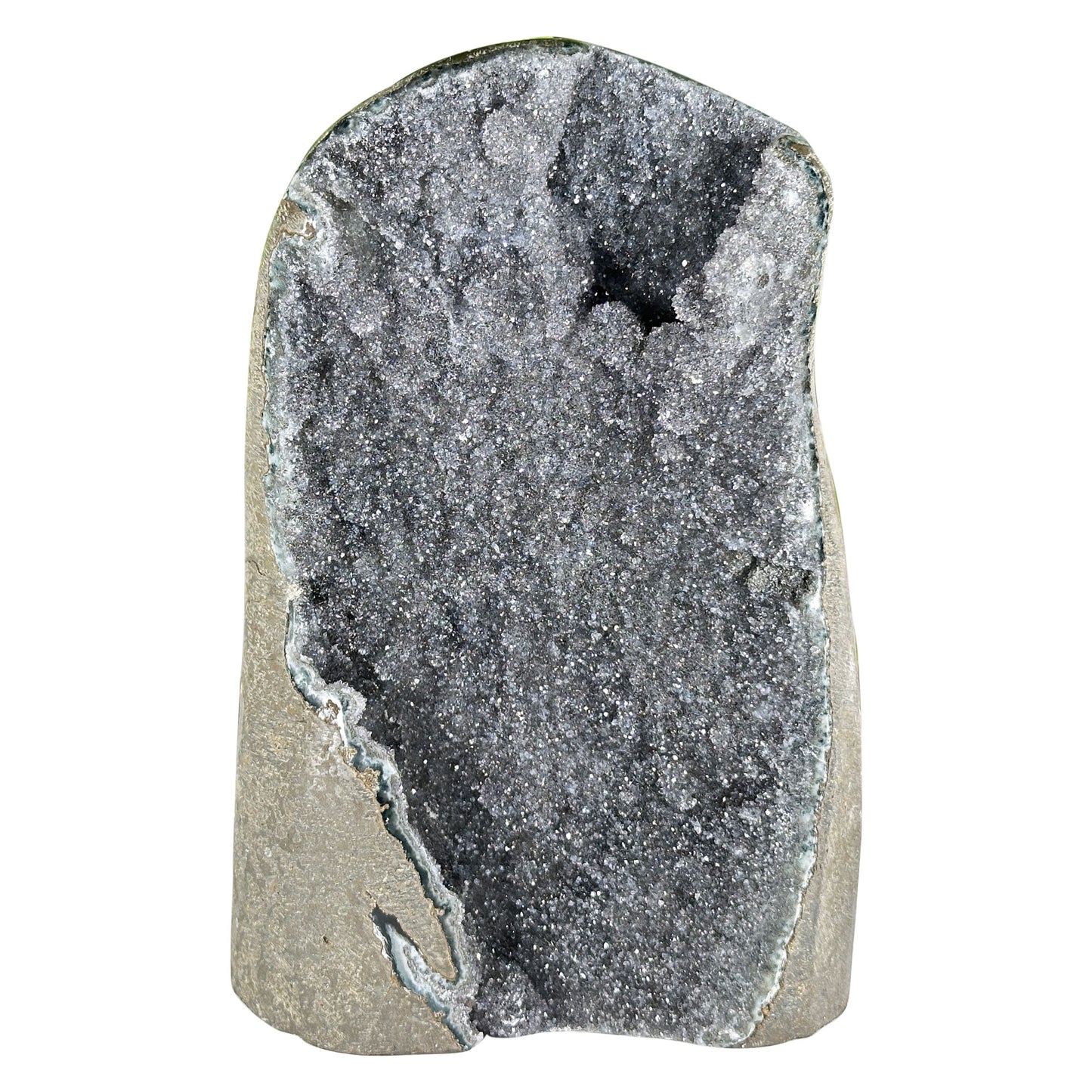 Black Amethyst Crystal Geode - Gem Avenue Retail