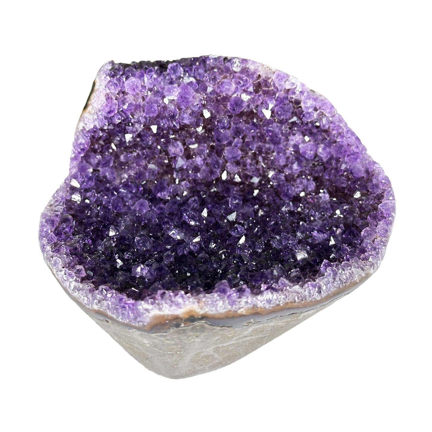 Deep Purple Amethyst Crystal Geode -Gem Avenue Retail