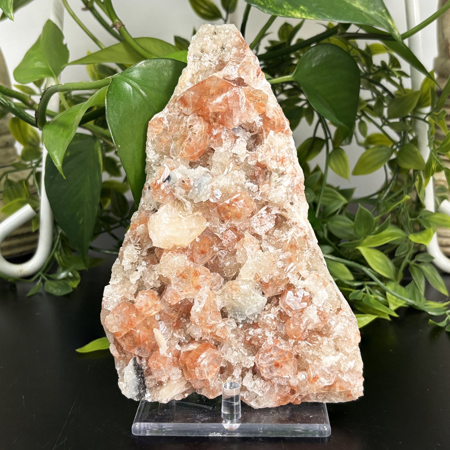 Rare Natural Apophyllite Crystal with Hematite Inclusions Raw Healing Mineral Specimen for Meditation, Energy Work, Home Decor & Collector Display - RMI725