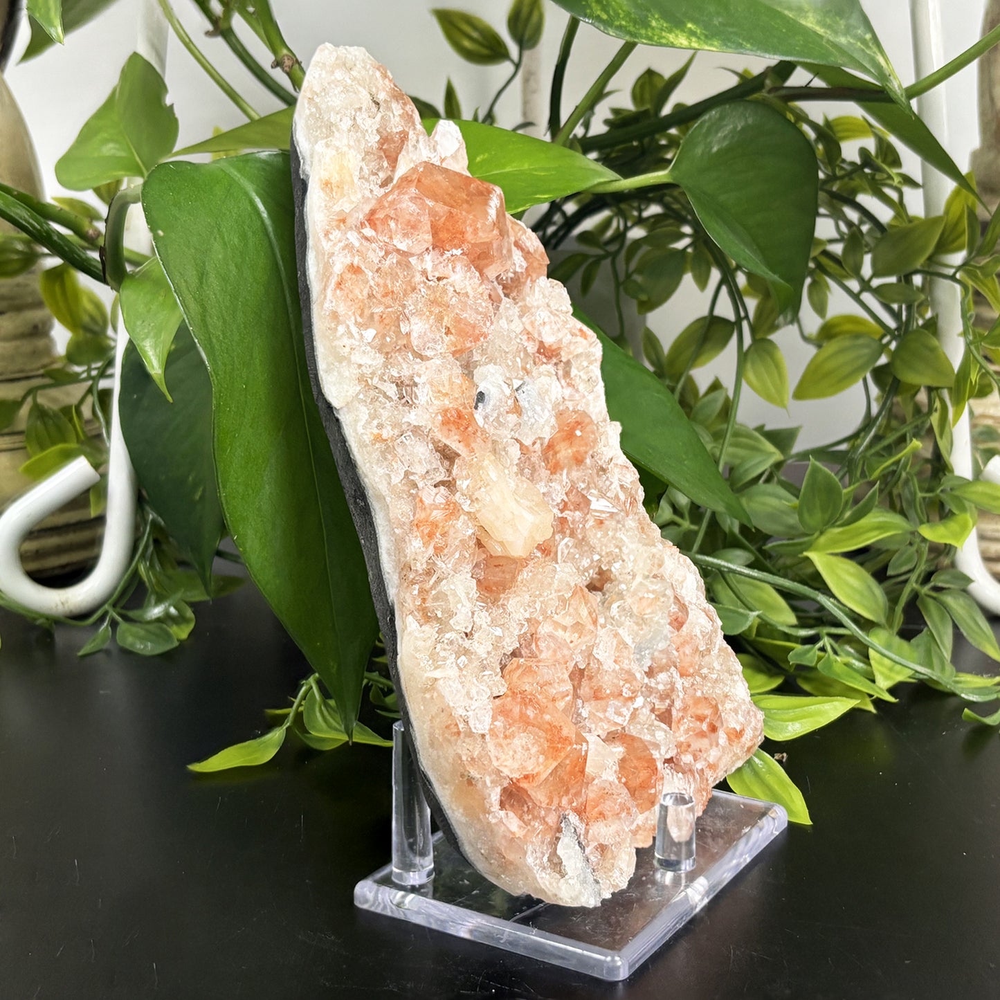 Rare Natural Apophyllite Crystal with Hematite Inclusions Raw Healing Mineral Specimen for Meditation, Energy Work, Home Decor & Collector Display - RMI725