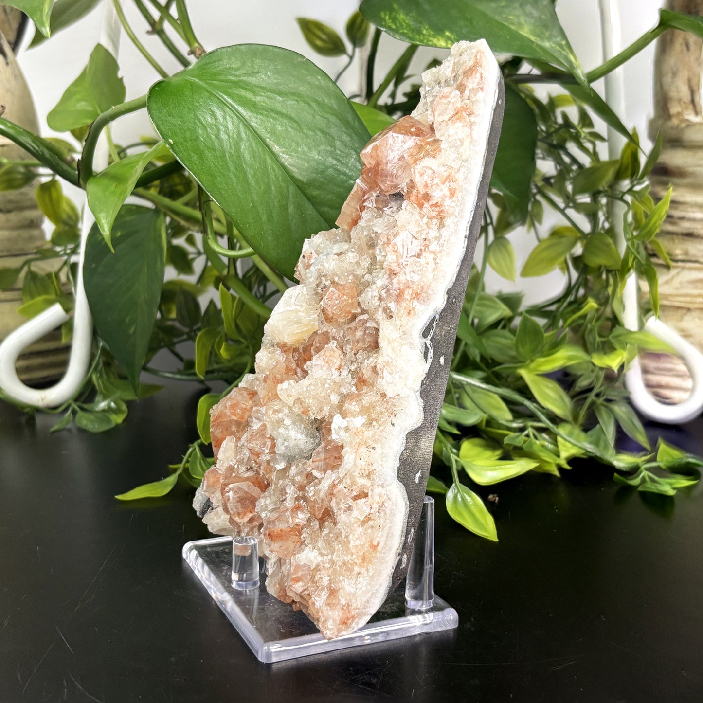 Rare Natural Apophyllite Crystal with Hematite Inclusions Raw Healing Mineral Specimen for Meditation, Energy Work, Home Decor & Collector Display - RMI725