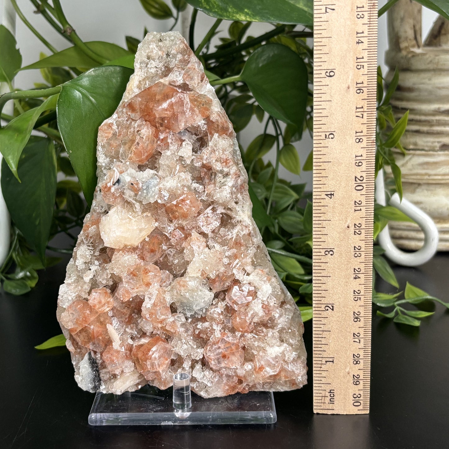 Rare Natural Apophyllite Crystal with Hematite Inclusions Raw Healing Mineral Specimen for Meditation, Energy Work, Home Decor & Collector Display - RMI725