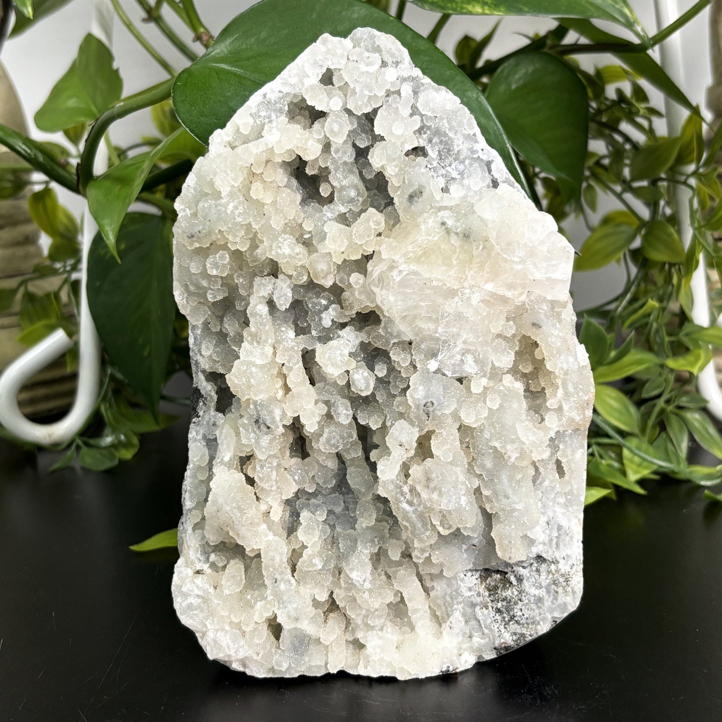Natural Chalcedony Apophyllite Crystal Mineral Specimen Healing Gemstone for Meditation, Energy Work & Collectors Display - RMI731