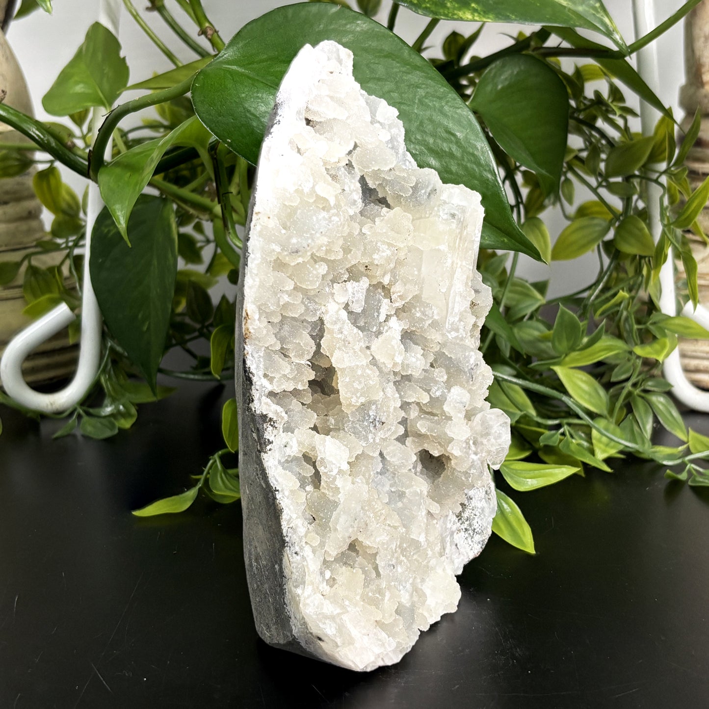 Natural Chalcedony Apophyllite Crystal Mineral Specimen Healing Gemstone for Meditation, Energy Work & Collectors Display - RMI731