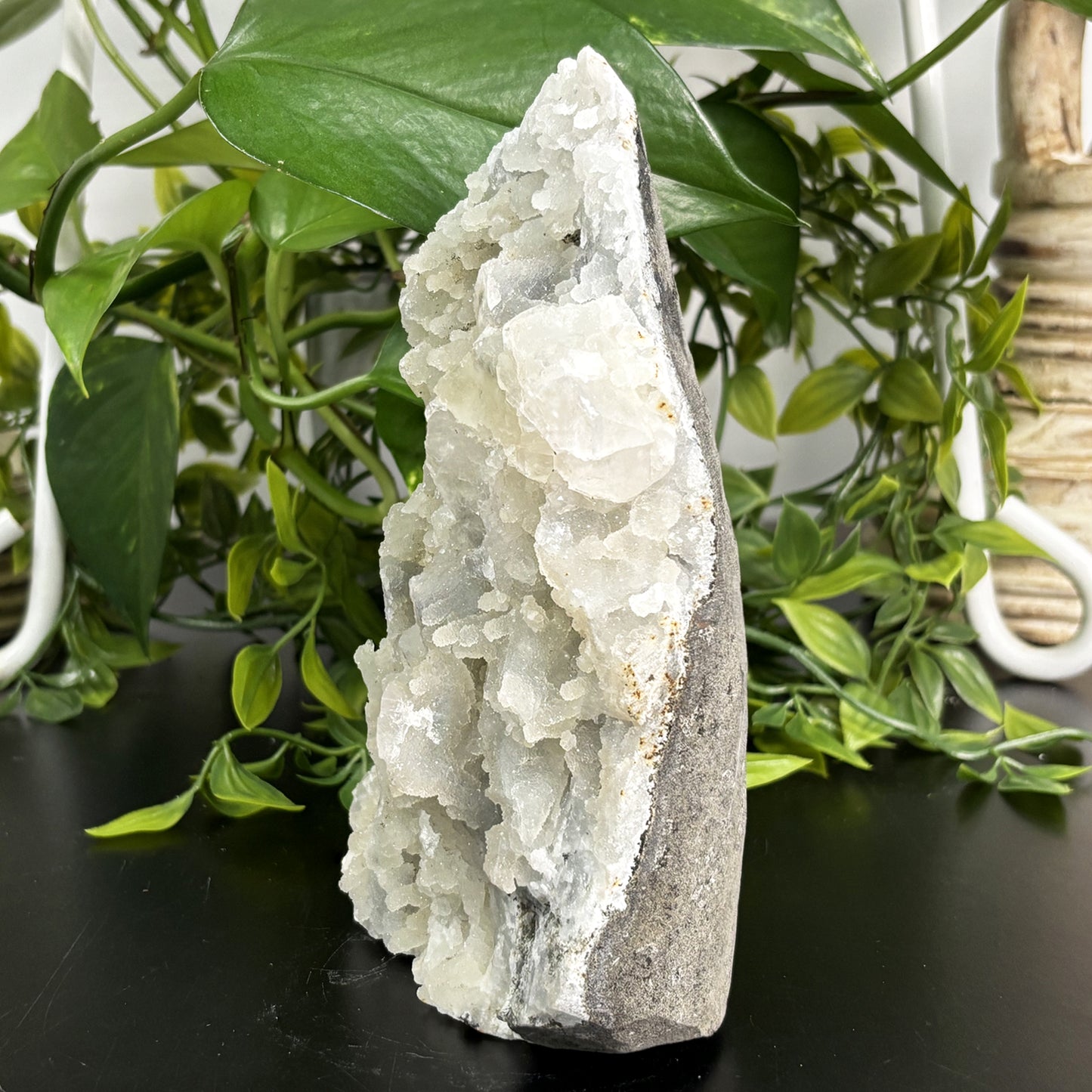 Natural Chalcedony Apophyllite Crystal Mineral Specimen Healing Gemstone for Meditation, Energy Work & Collectors Display - RMI731