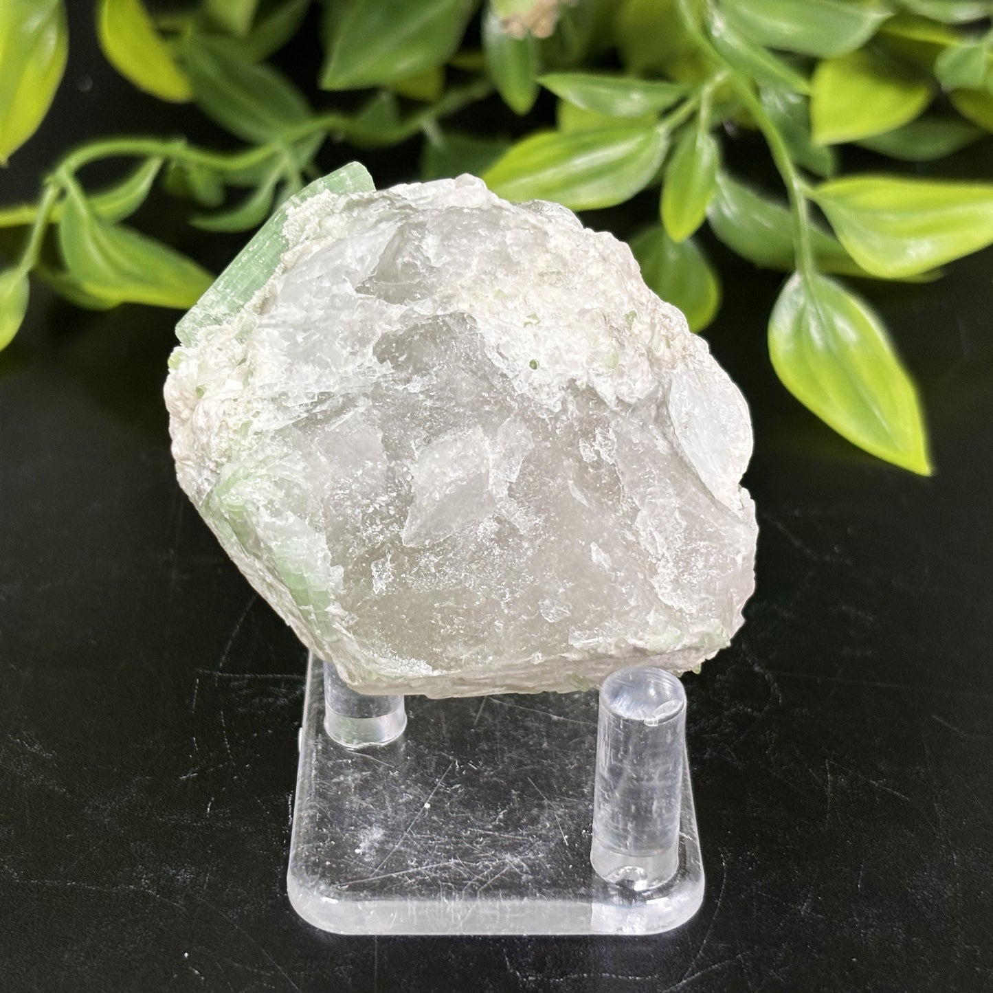 Natural Green Tourmaline Crystal Mineral Specimen Powerful Healing Stone for Heart, Meditation & Collectors Display - RMI736