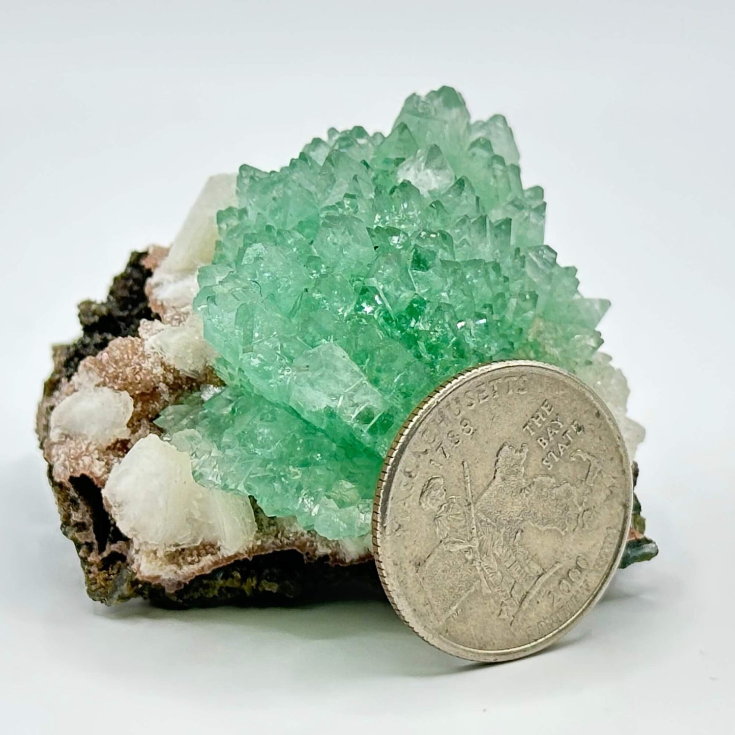Natural Green Apophyllite Crystal Mineral Specimen Rare Healing Stone for Meditation & Crystal Collecting - RMI759