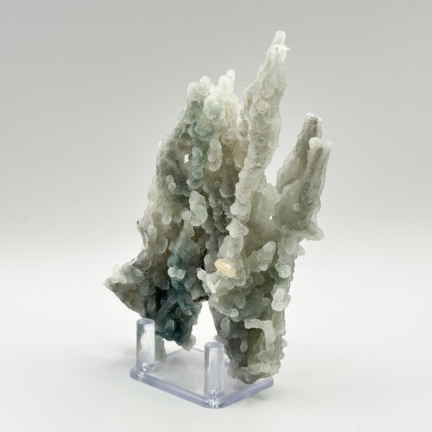 3.5" Natural Apophyllite Stilbite Mineral Specimen from India Rare Healing Crystal Cluster for Meditation, Energy Work & Collectors RMI763