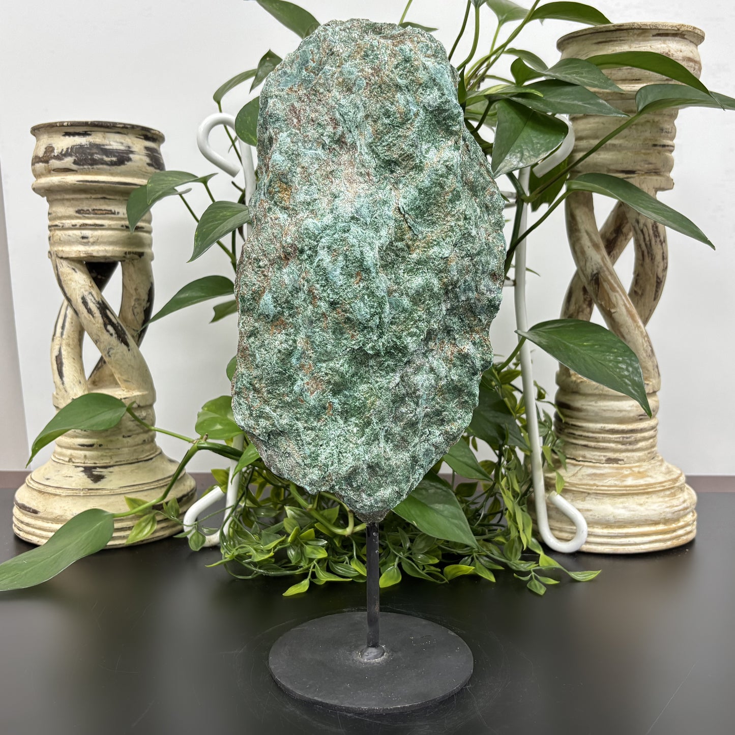 15.5 Inches Natural Green Fuchsite Mineral Specimen Raw Healing Crystal for Display
