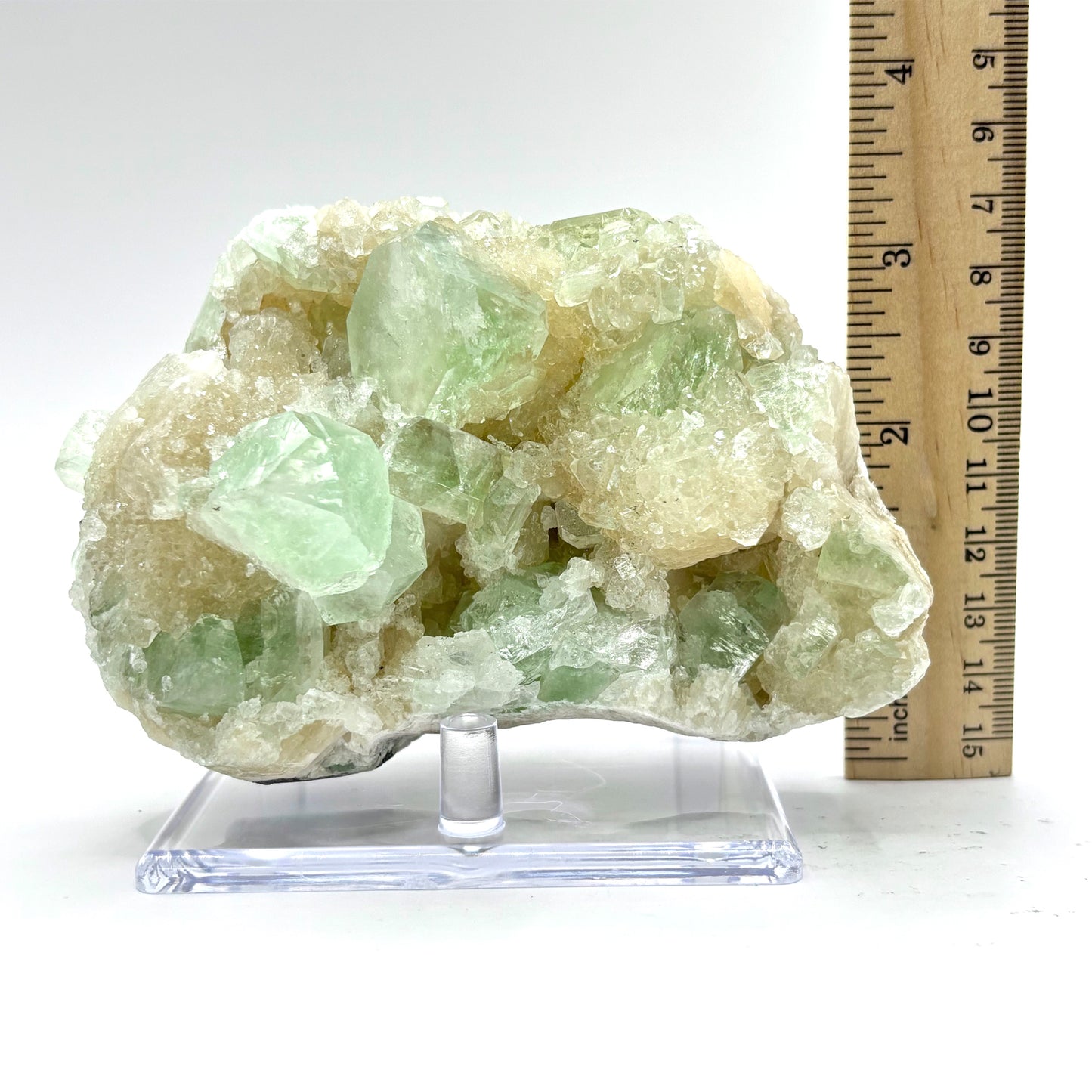 Natural Green Apophyllite Stilbite Mineral Specimen - Gem Avenue