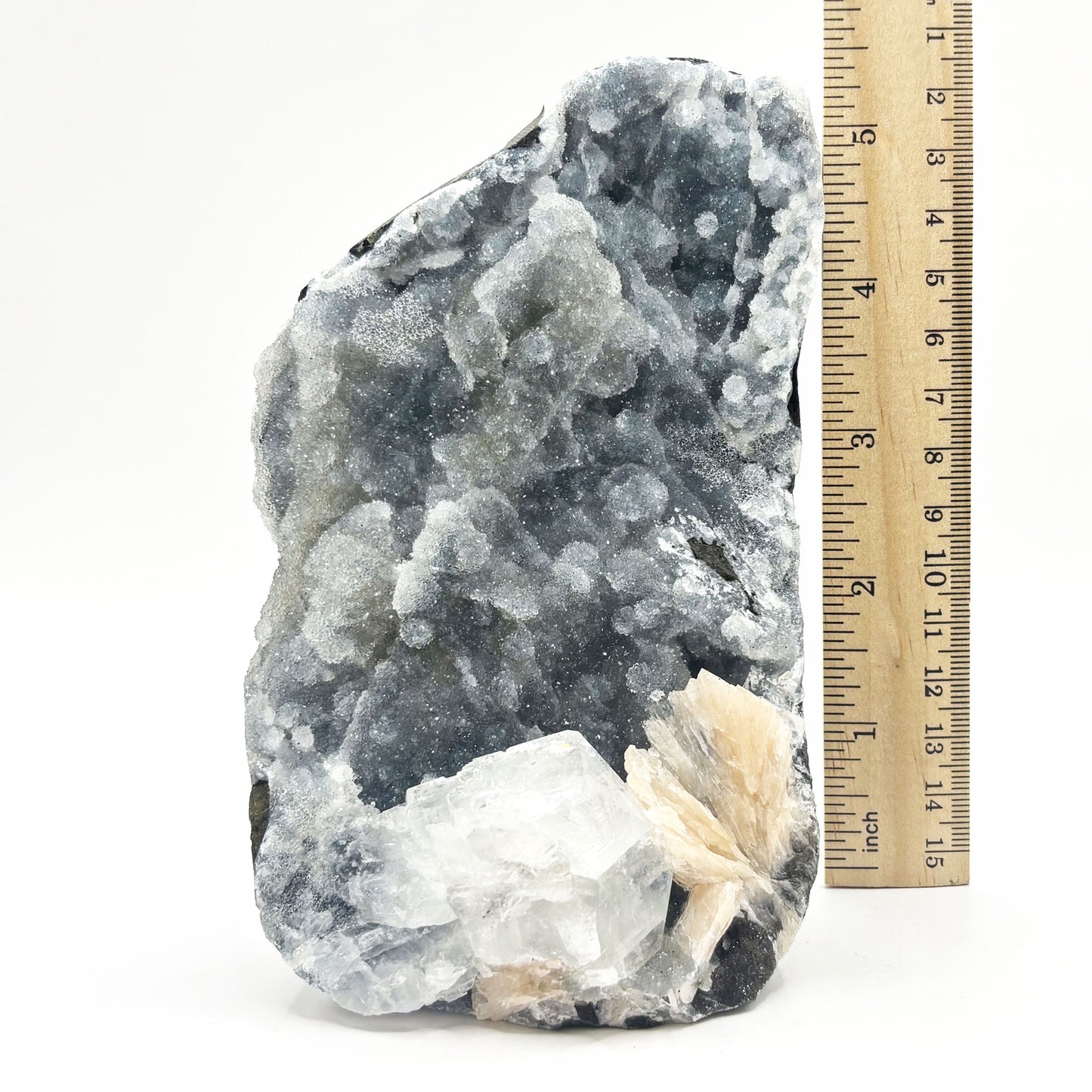 Natural Chalcedony, Apophyllite & Stilbite Mineral Specimen - Gem Avenue