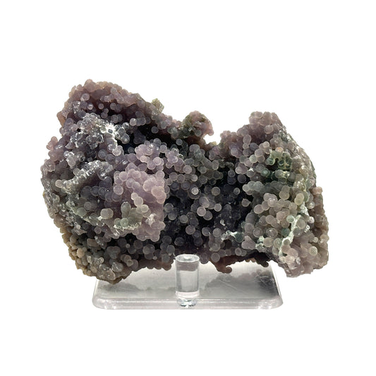 Natural Purple Grape Agate Mineral Specimen with Beautiful Crystal Formations for Meditation & Home Decor - RMI852
