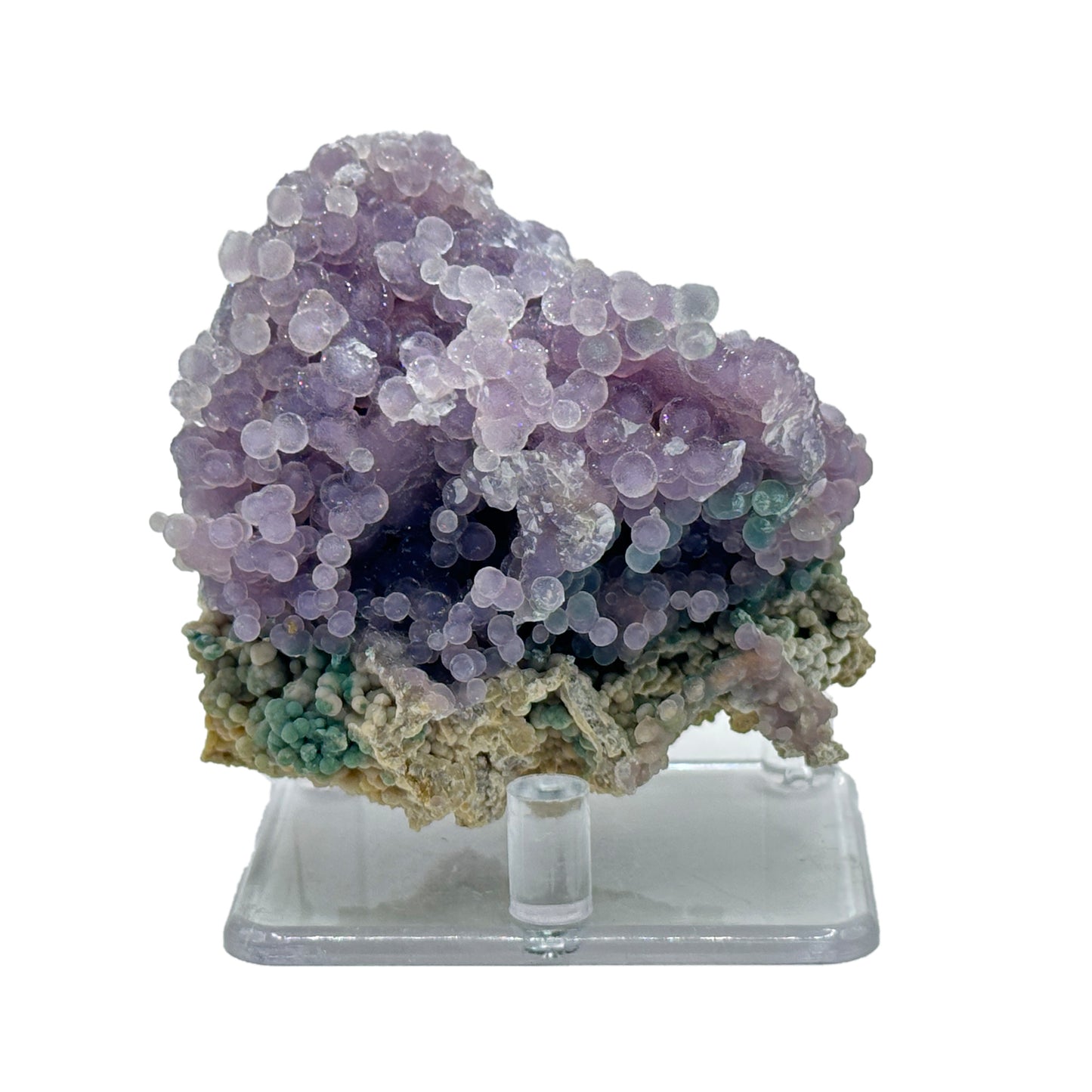 Natural Purple Grape Agate Mineral Specimen with Unique Crystal Formations for Meditation & Home Decor - RMI853
