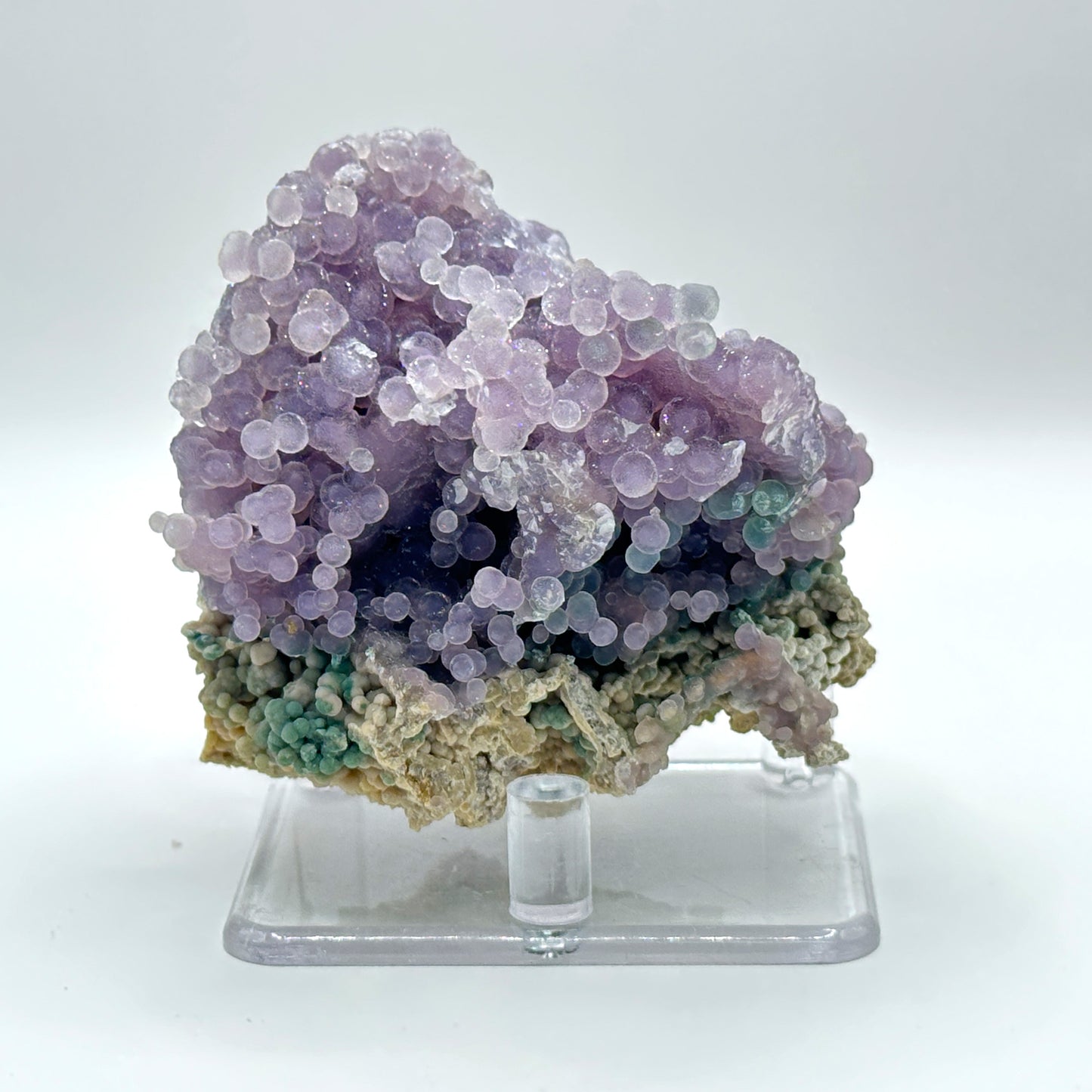Natural Purple Grape Agate Mineral Specimen with Unique Crystal Formations for Meditation & Home Decor - RMI853