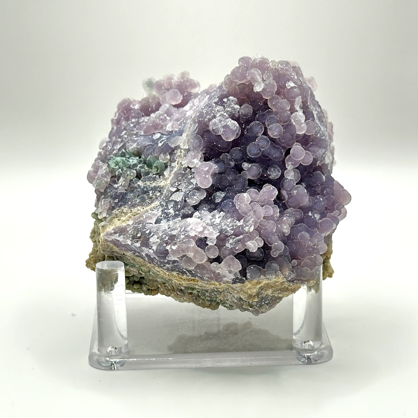 Natural Purple Grape Agate Mineral Specimen with Unique Crystal Formations for Meditation & Home Decor - RMI853