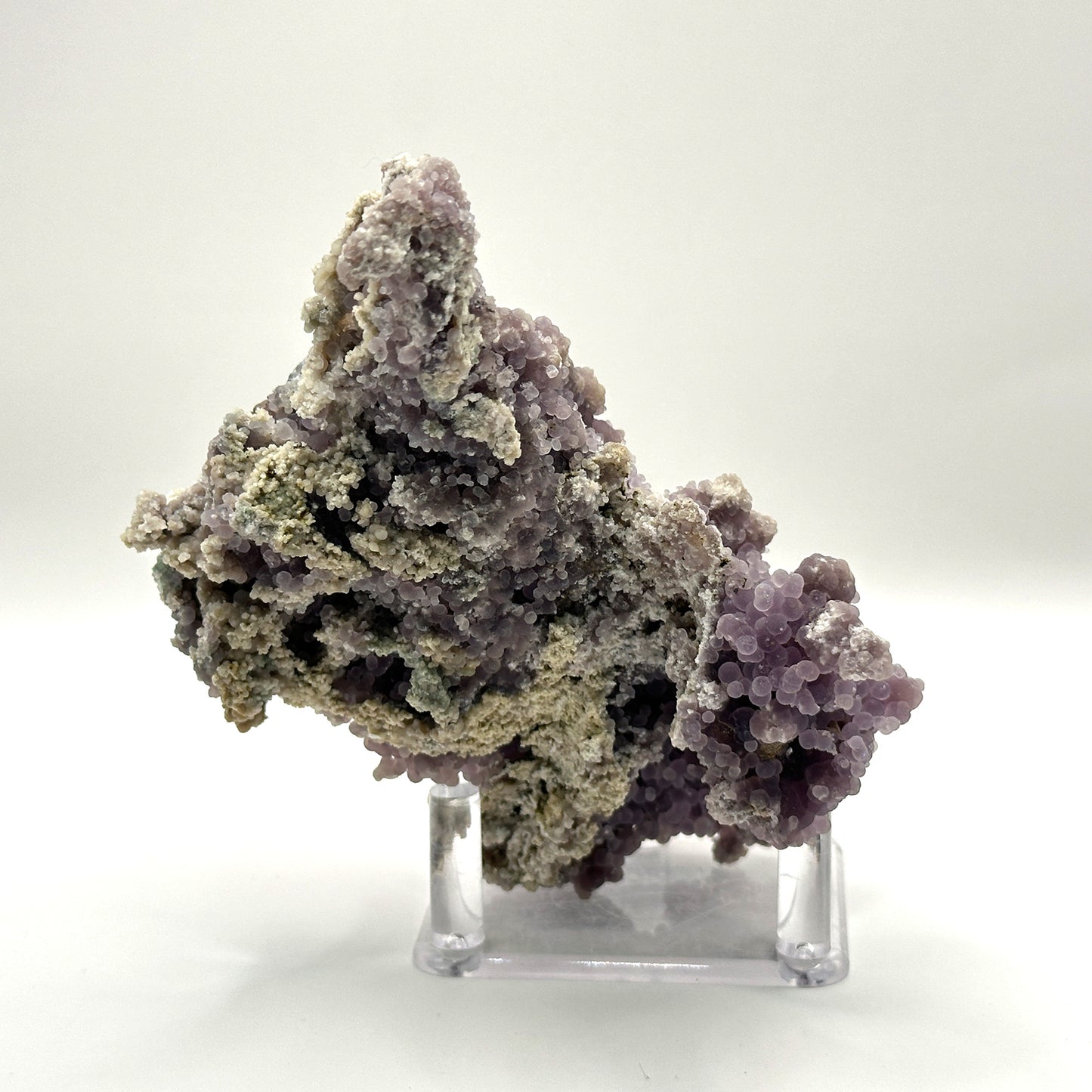 Natural Purple Grape Agate Mineral Specimen with Beautiful Crystal Formations for Meditation & Home Decor - RMI858