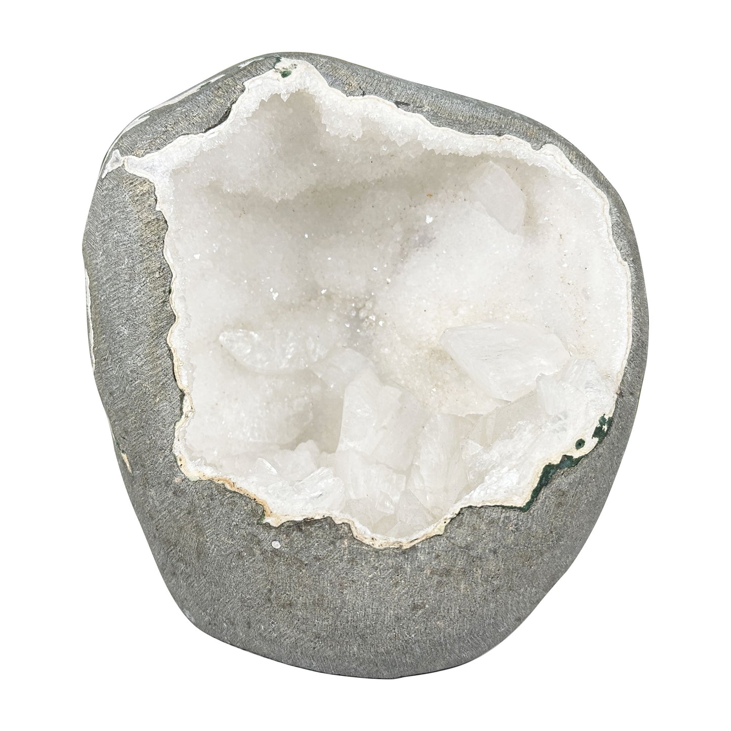Natural White Quartz Cluster with Cave Formation from India 5"