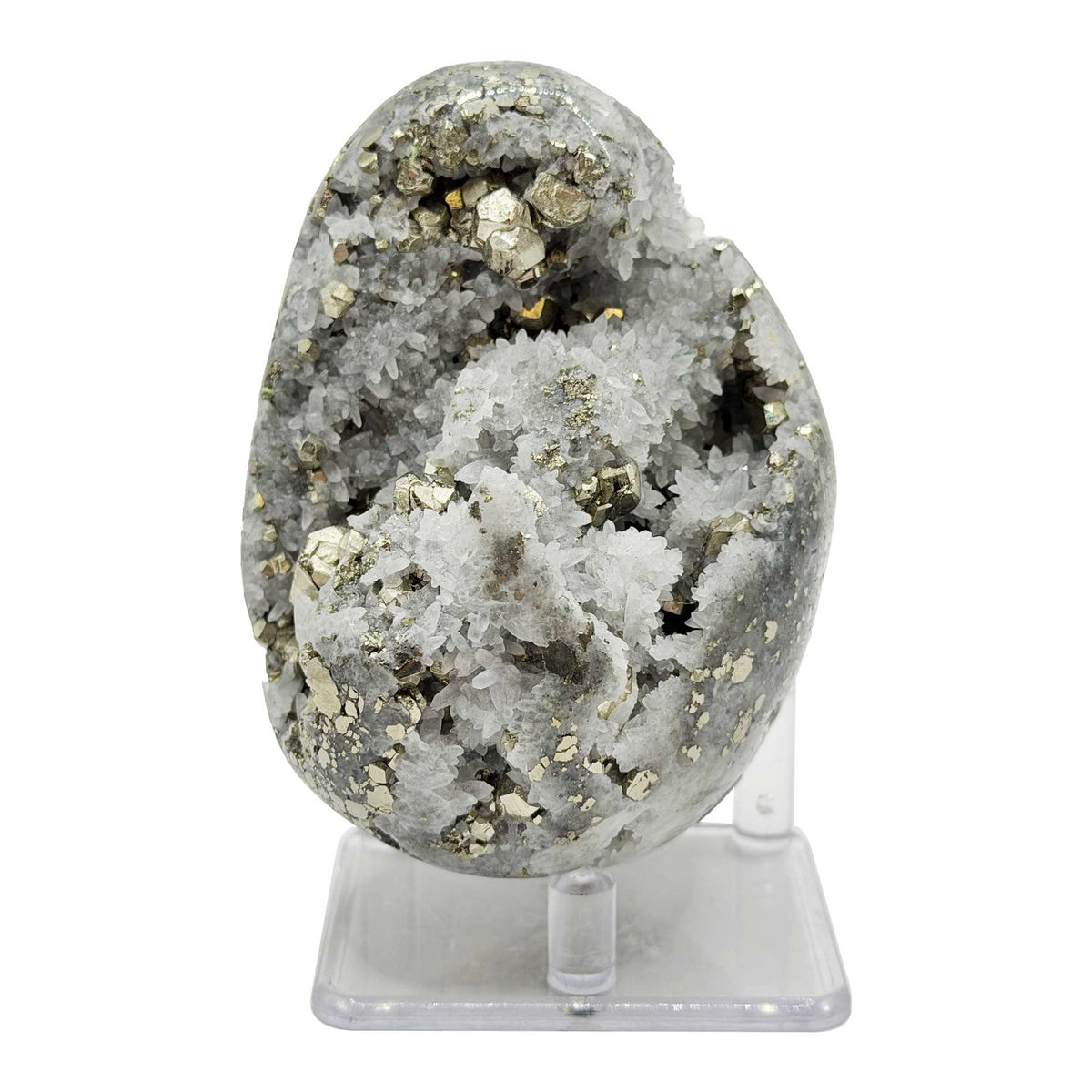 Pyrite With Quartz Mineral Specimen - Gem Avenue Ratail