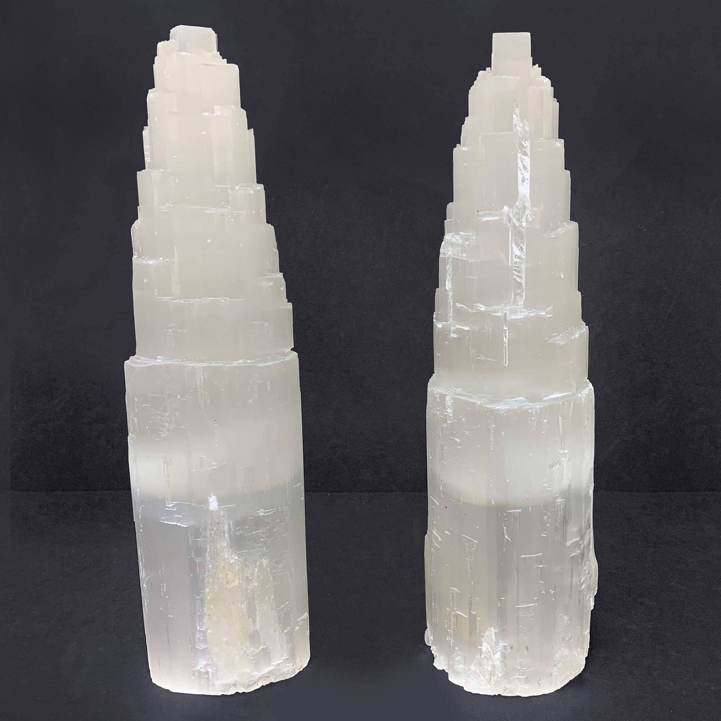 Self-Standing Selenite Crystal Pagoda Tower – Natural Healing Stone for Energy Cleansing, Meditation, Alignment – Spiritual Home Décor & Protection Crystal - 12-0156