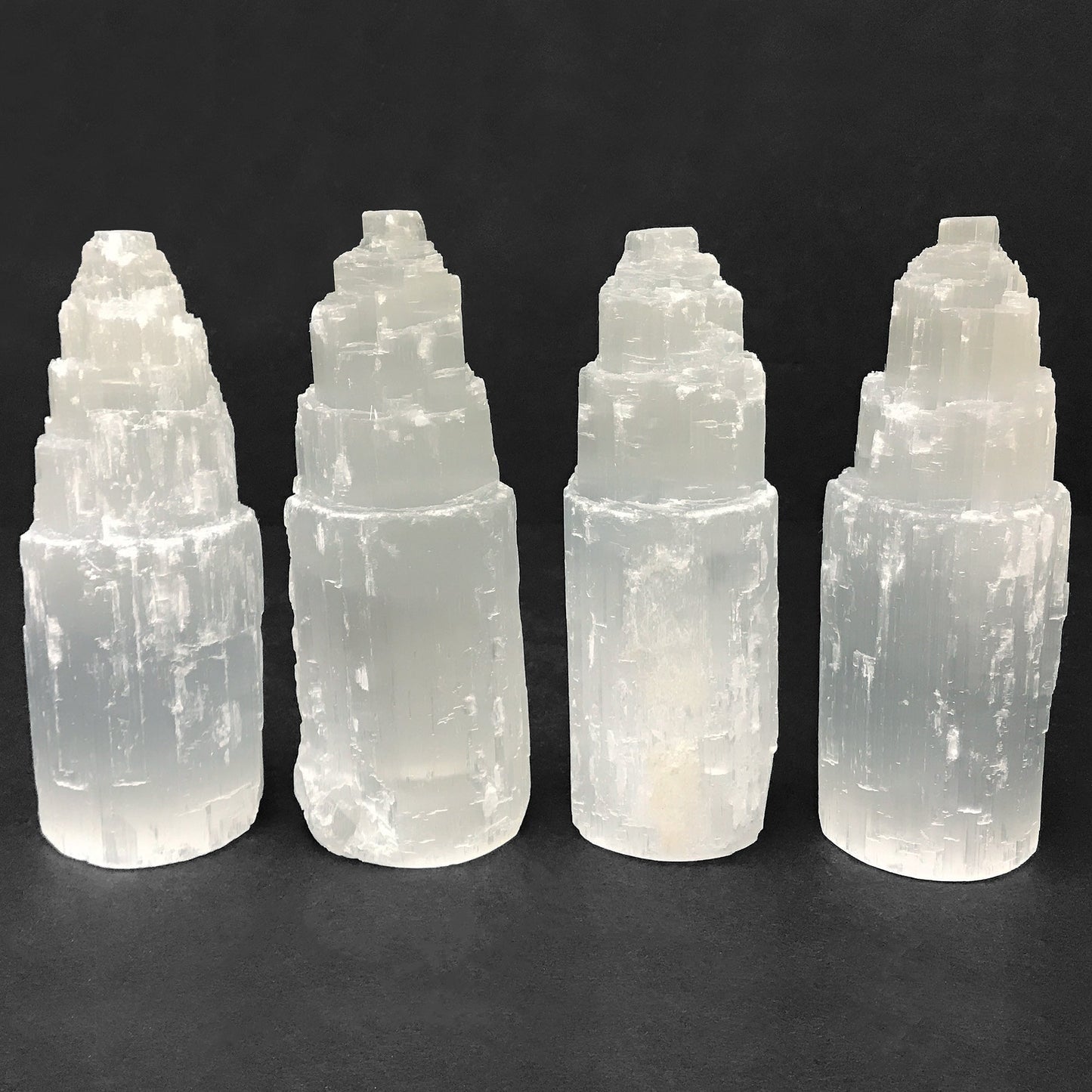 Self-Standing Selenite Crystal Pagoda Tower – Natural Healing Stone for Energy Cleansing, Meditation, Alignment – Spiritual Home Décor & Protection Crystal - 12-0156