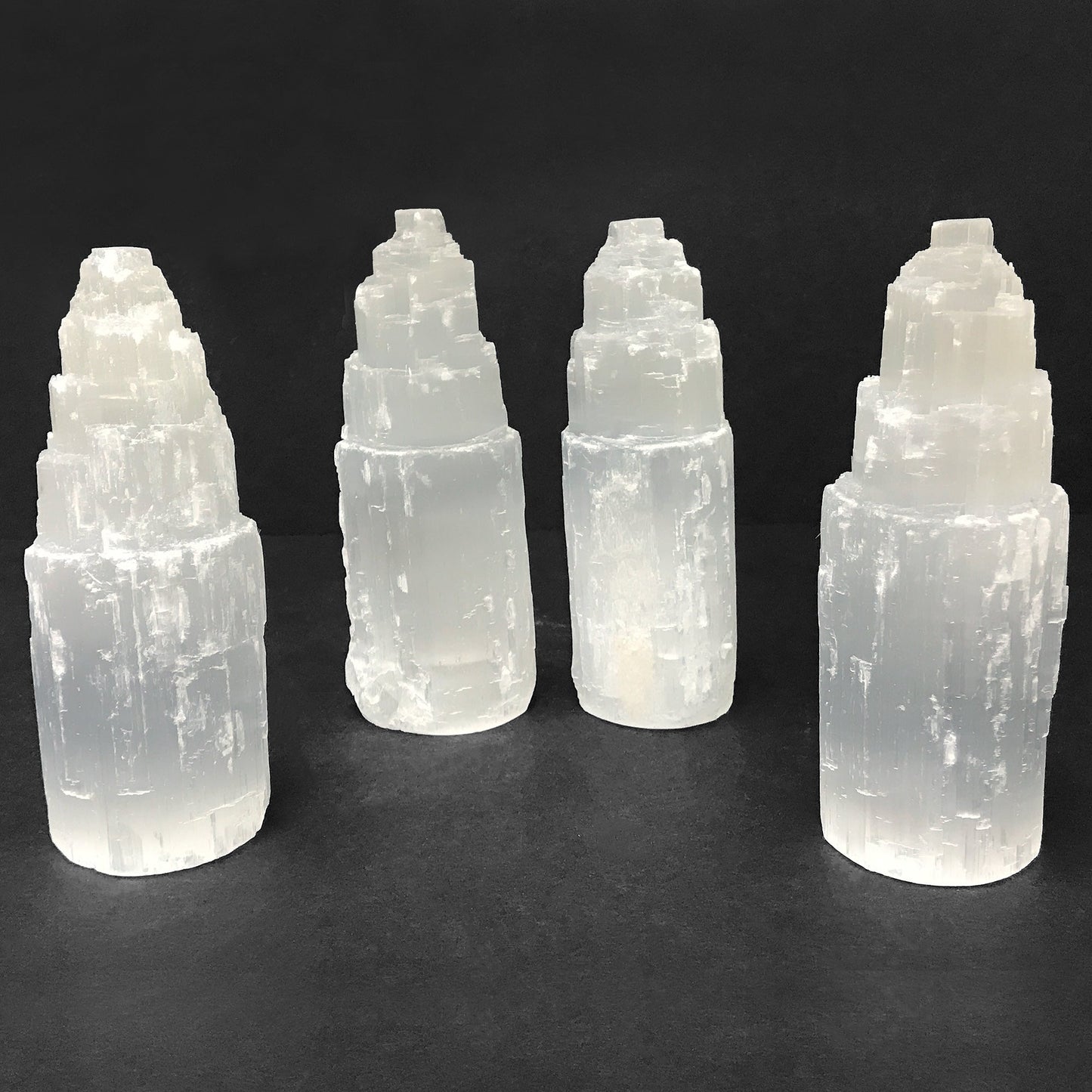 Self-Standing Selenite Crystal Pagoda Tower – Natural Healing Stone for Energy Cleansing, Meditation, Alignment – Spiritual Home Décor & Protection Crystal - 12-0156