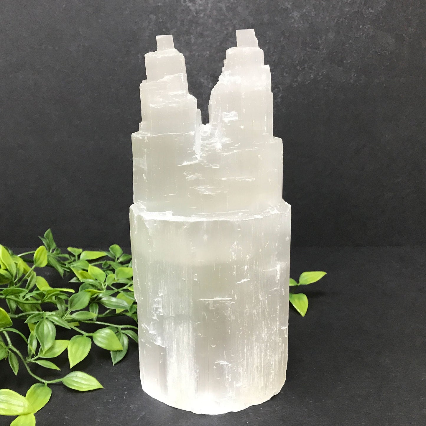 Self-Standing Selenite Crystal Pagoda Tower – Natural Healing Stone for Energy Cleansing, Meditation, Alignment – Spiritual Home Décor & Protection Crystal - 12-0156