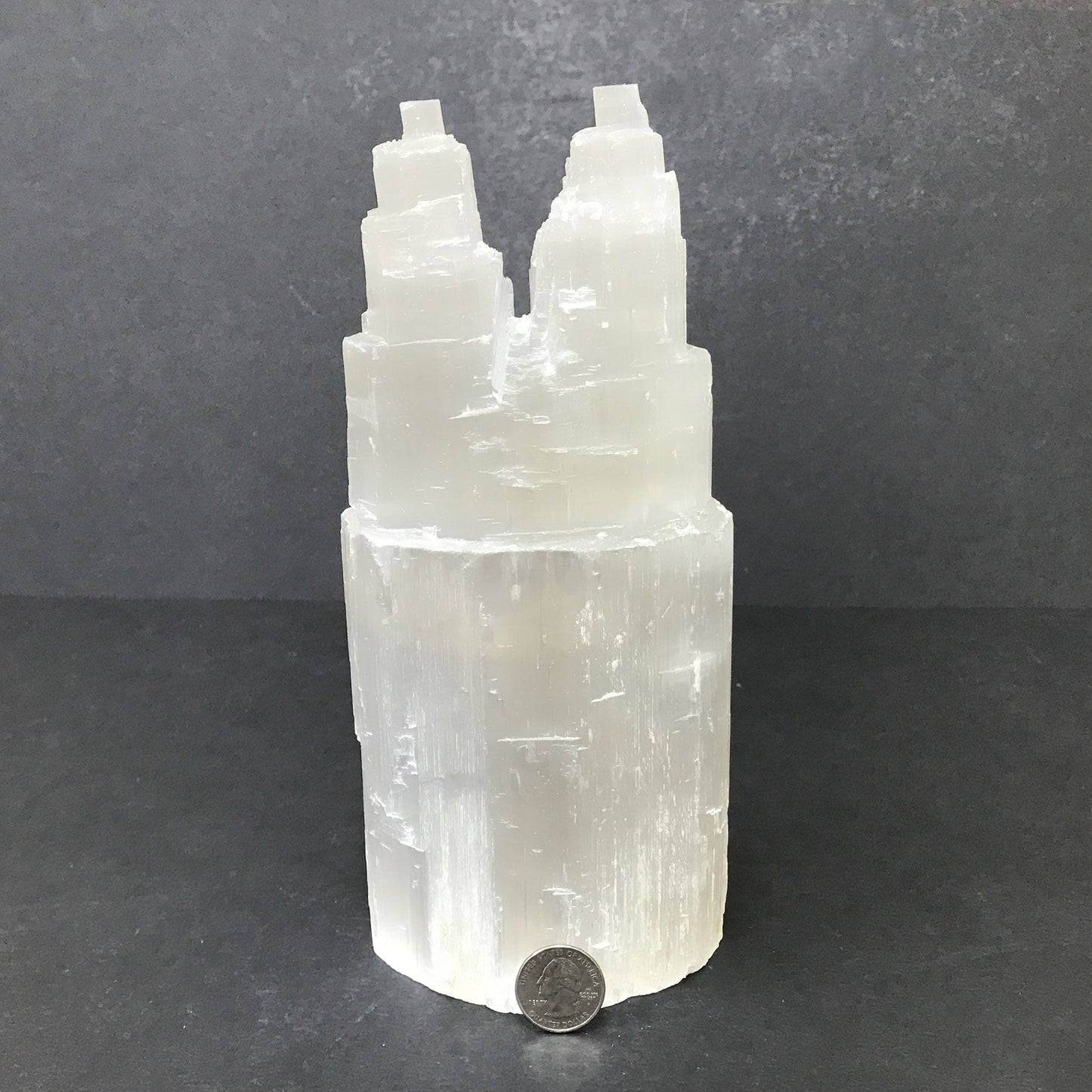 Self-Standing Selenite Crystal Pagoda Tower – Natural Healing Stone for Energy Cleansing, Meditation, Alignment – Spiritual Home Décor & Protection Crystal - 12-0156