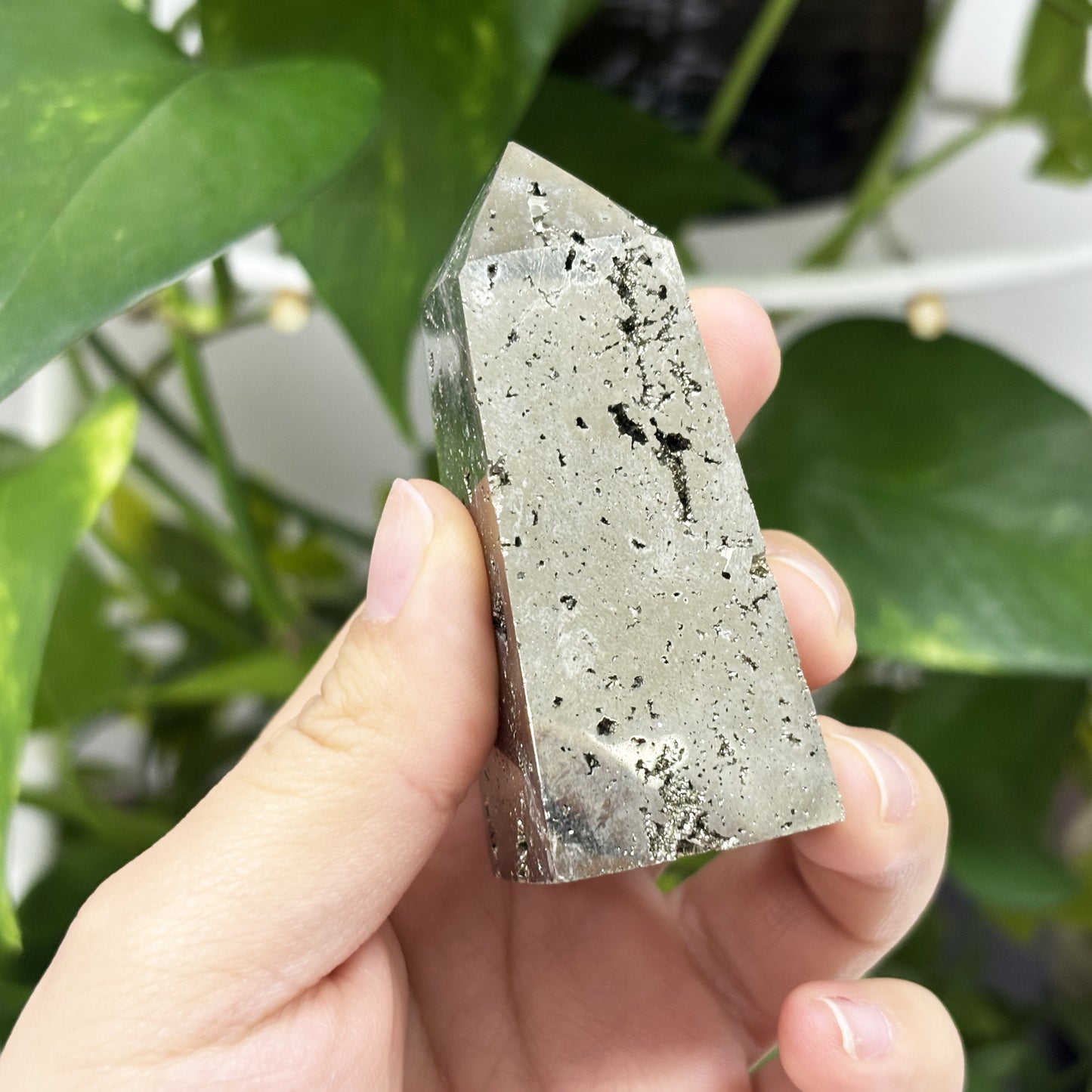 Pyrite Crystal Gemstone Obelisk Tower Point - Gem Avenue