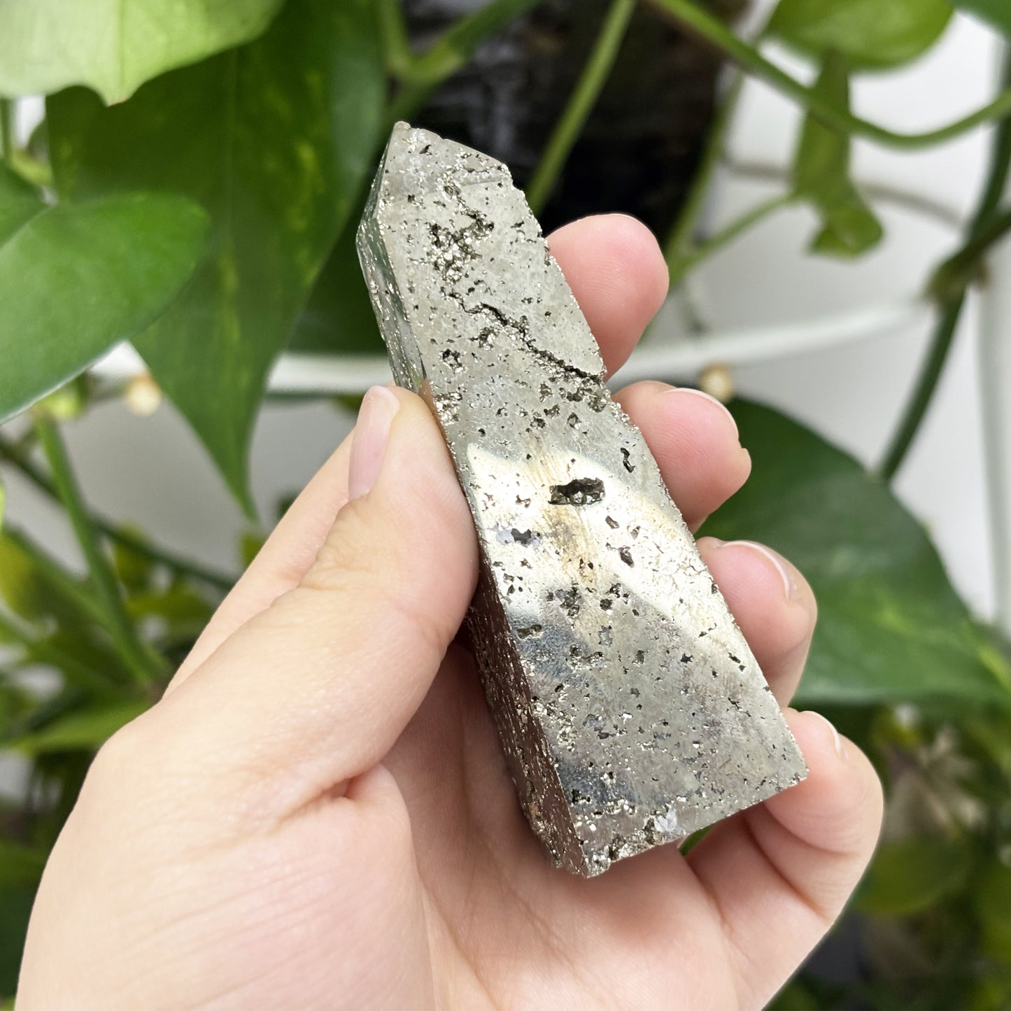Pyrite Crystal Gemstone Obelisk Tower Point - Gem Avenue