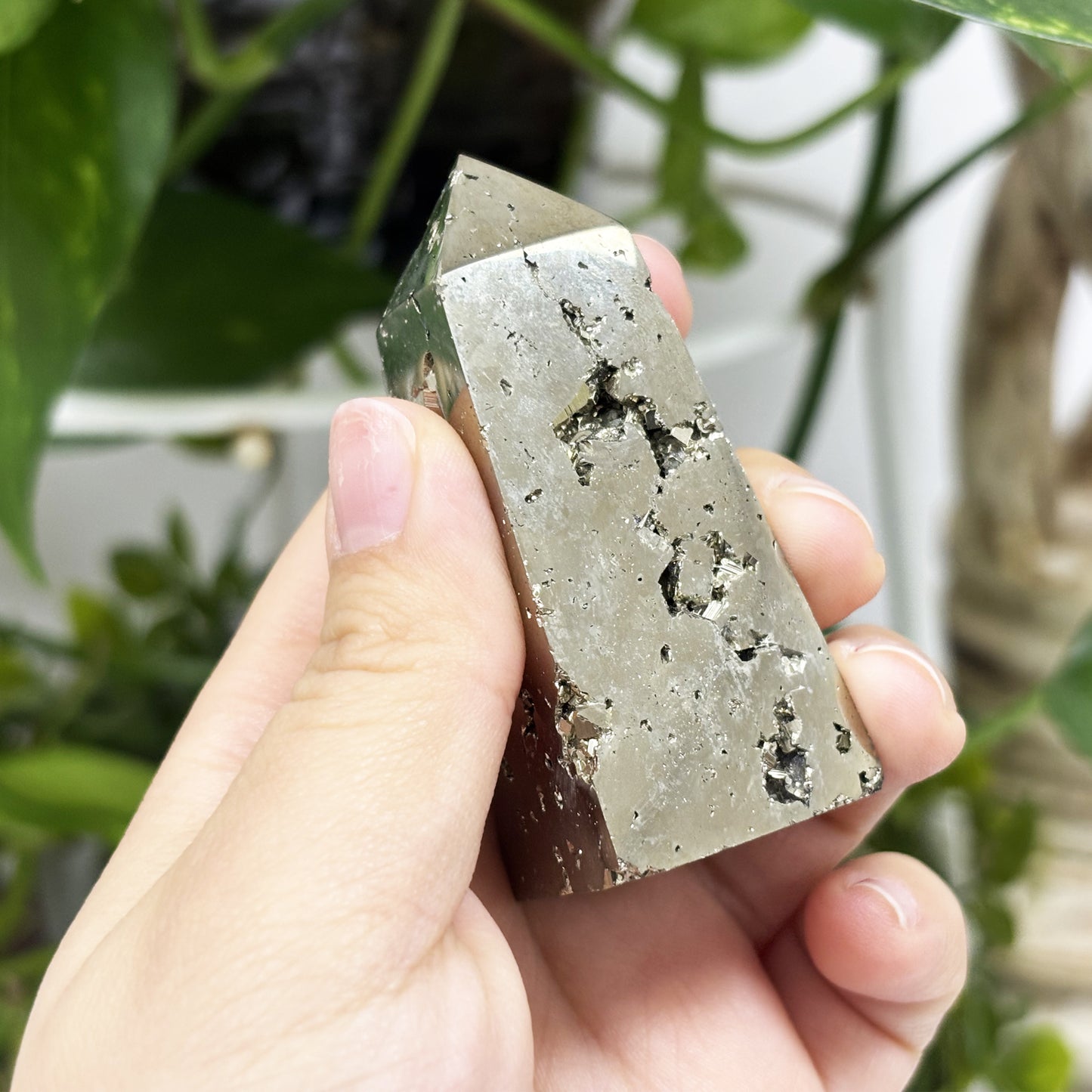 Pyrite Crystal Gemstone Obelisk Tower Point - Gem Avenue