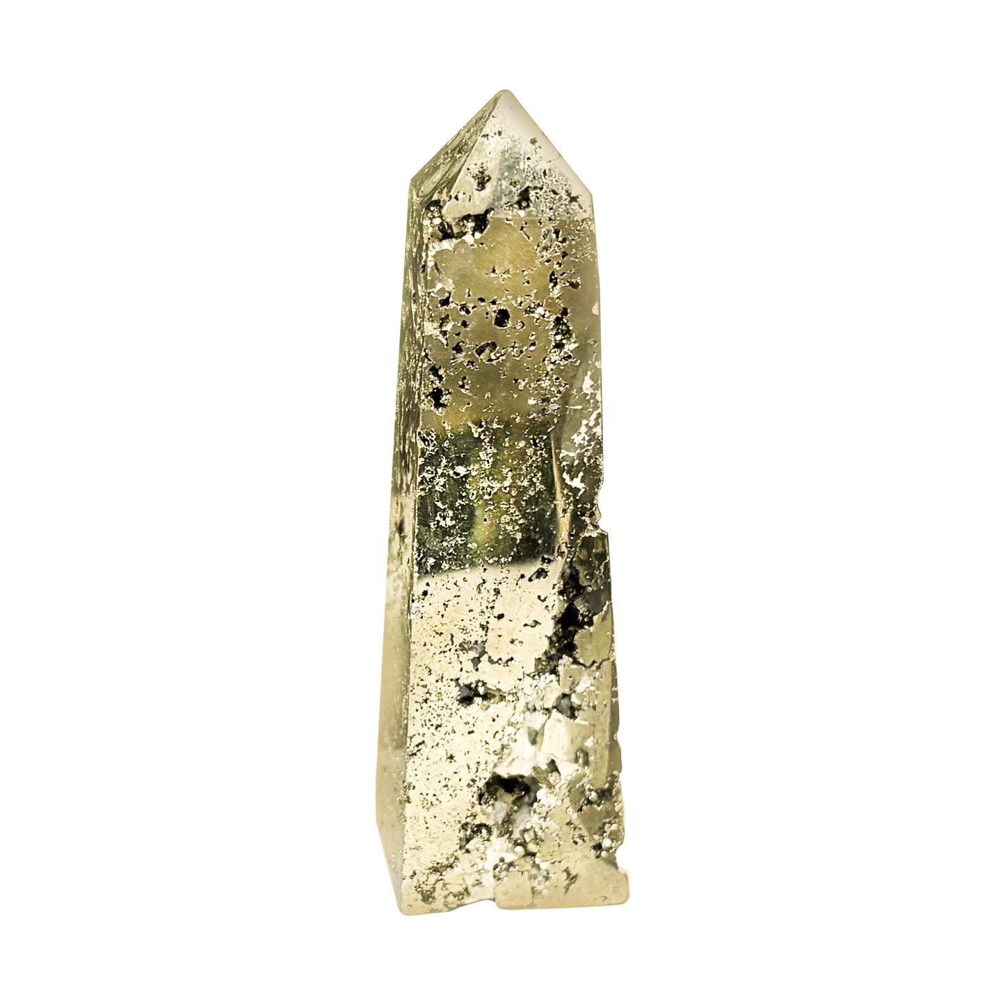 Pyrite Crystal Gemstone Obelisk Tower Point - Gem Avenue