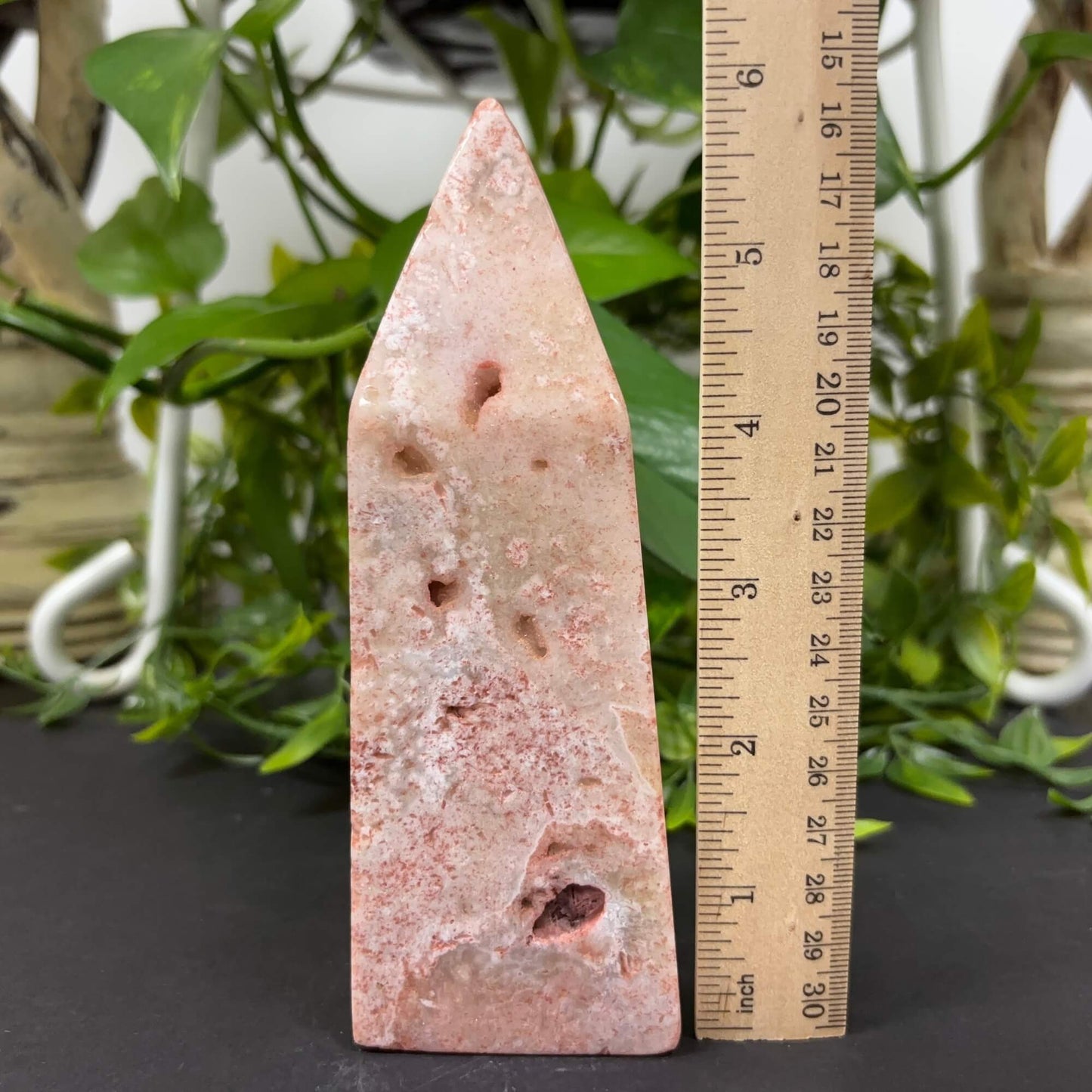Natural Pink Amethyst Crystal Obelisk Tower Healing, Meditation & Home Decor – RPO490