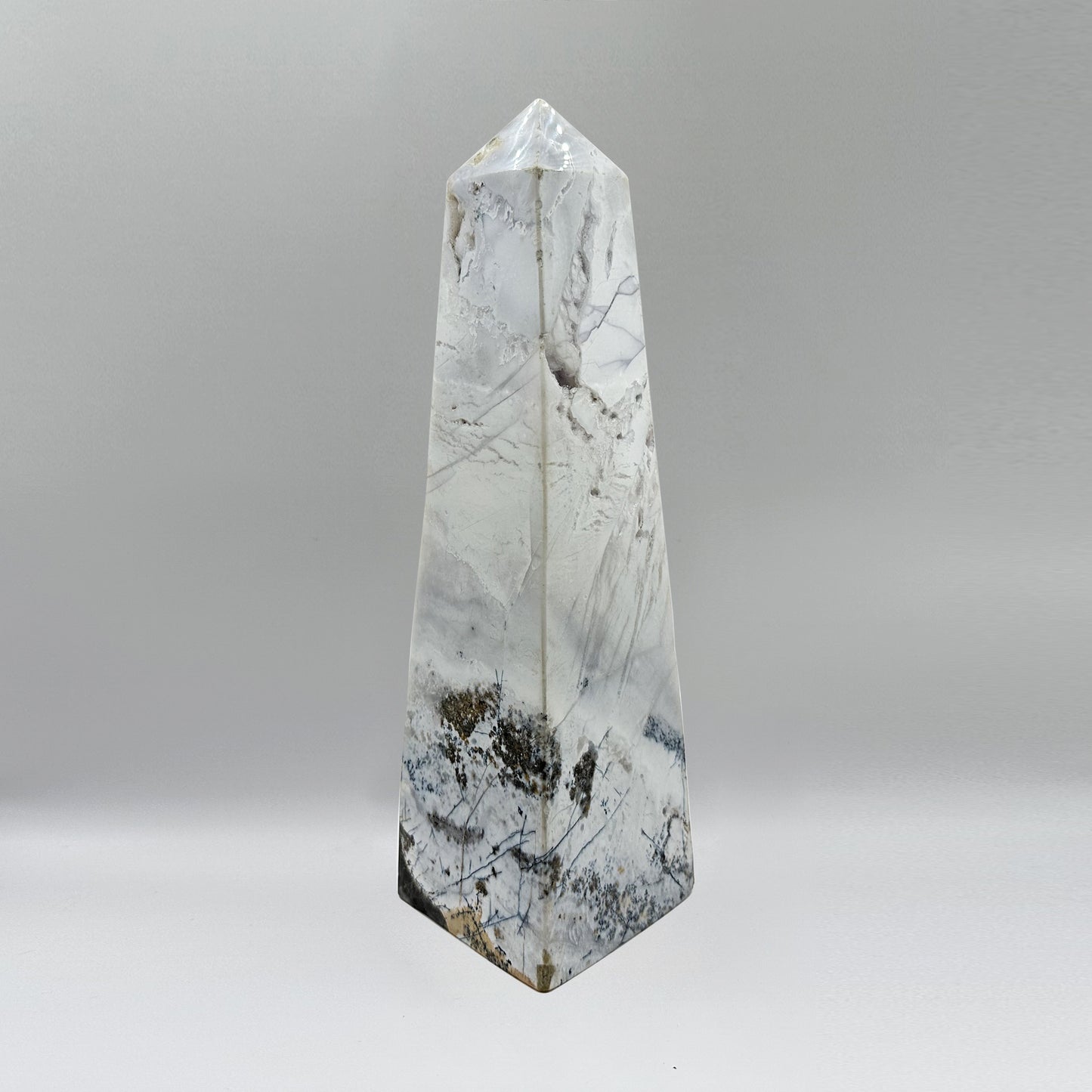 Natural Blue Aragonite Crystal Obelisk Tower Point - Gem Avenue