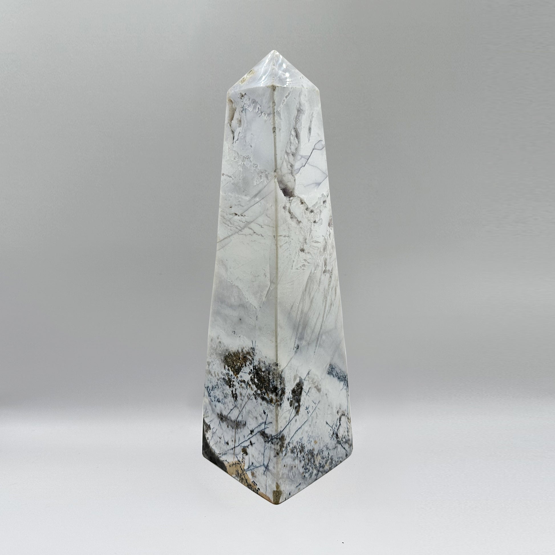 Natural Blue Aragonite Crystal Obelisk Tower Point - Gem Avenue