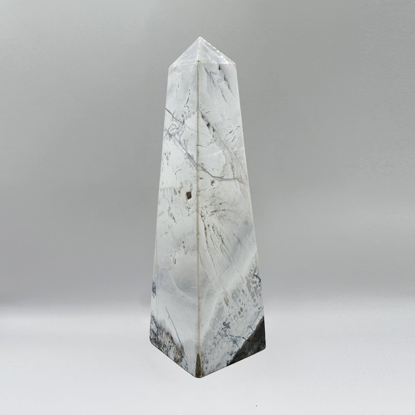 Natural Blue Aragonite Crystal Obelisk Tower Point - Gem Avenue