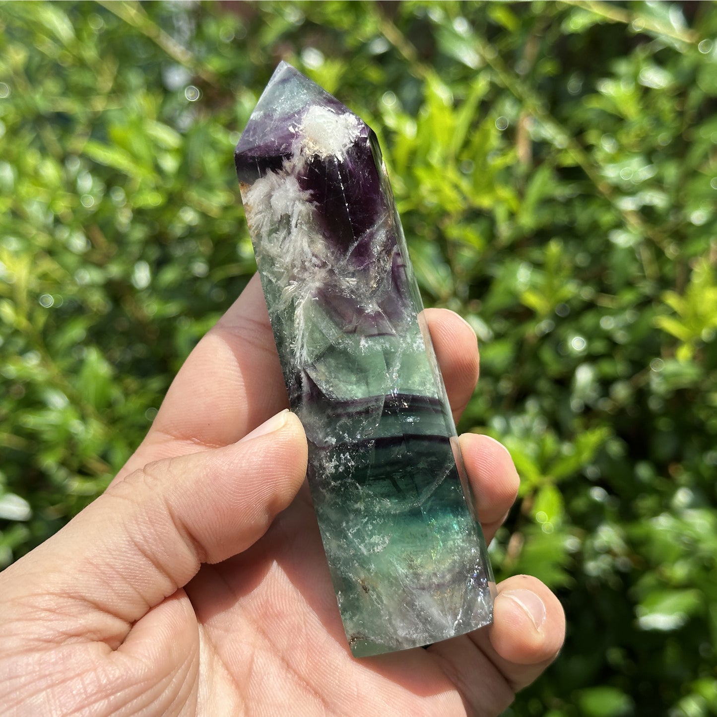Natural Fluorite Polished Tower - Gem Avenue