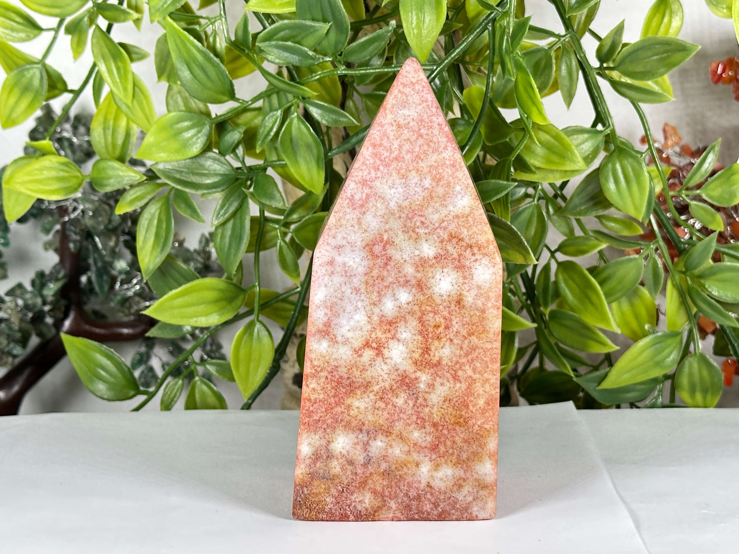 Natural Brazilian Pink Amethyst Point Polished Crystal Tower for Healing, Meditation & Energy - RPO542