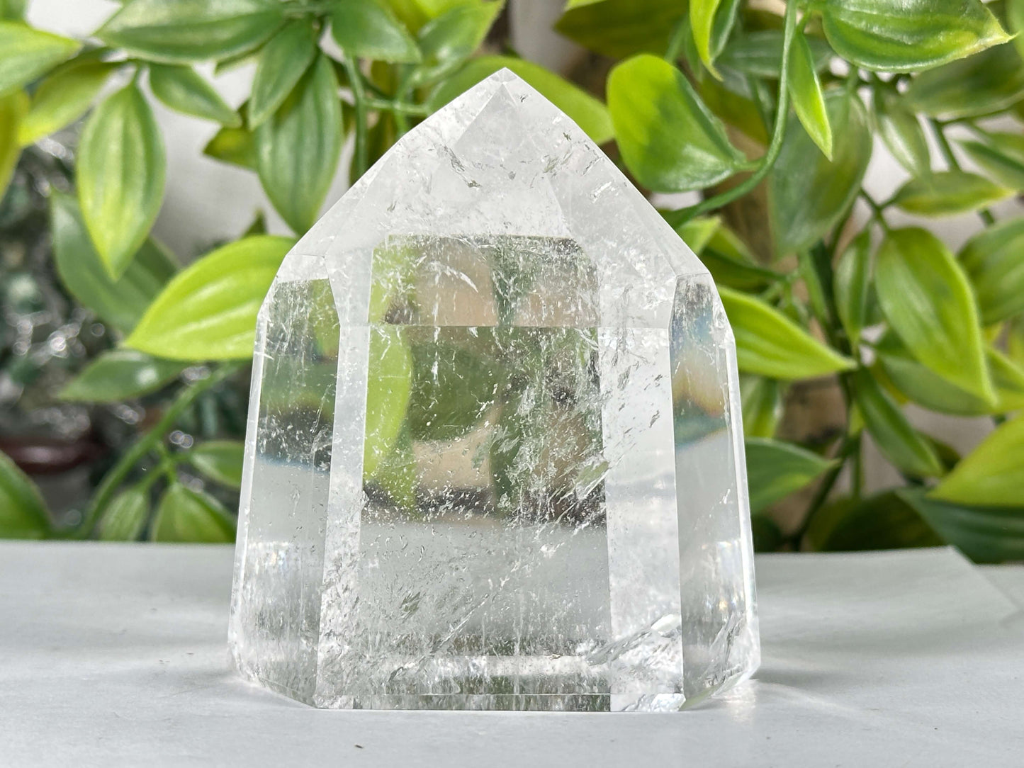 Brazil Clear Quartz Crystal Point Polished Tower Natural Healing Stone - RPO550