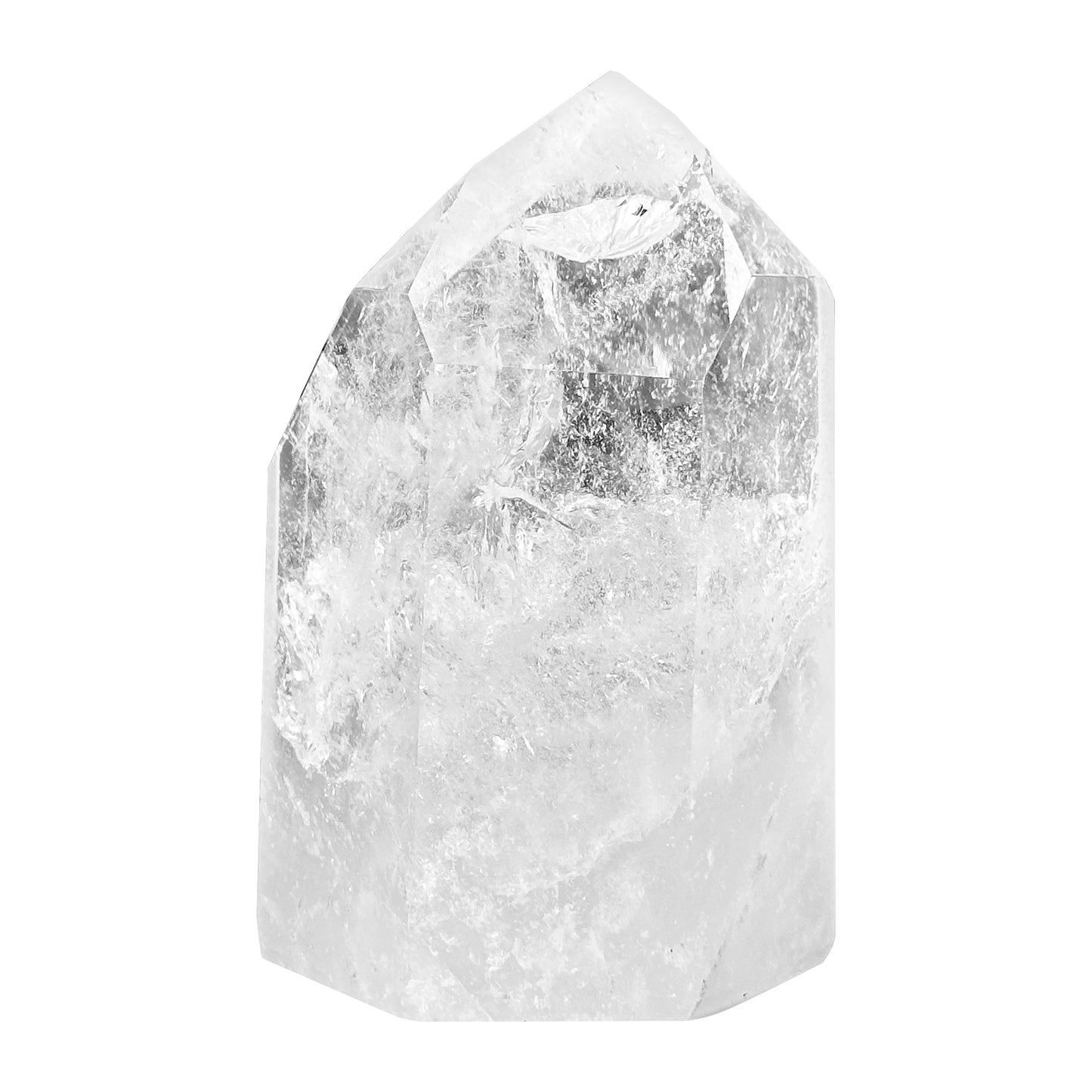 Natural Clear Quartz Crystal Point Tower Brazil 4.25" Tall