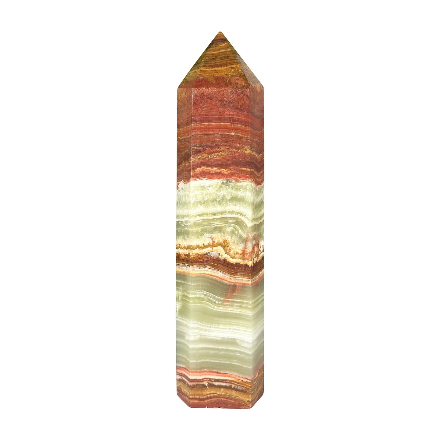 Natural Green Onyx Crystal Obelisk Tower - Gem Avenue Retail
