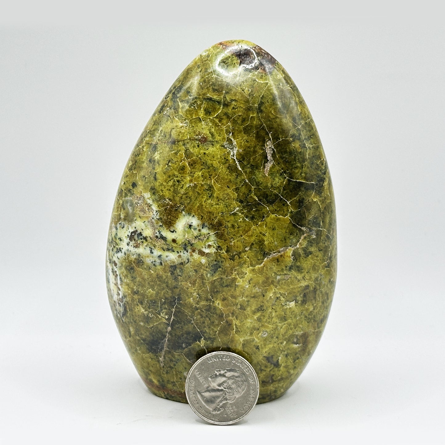 Natural Self-Standing Polished Green Opal Freeform - Gem Avenue