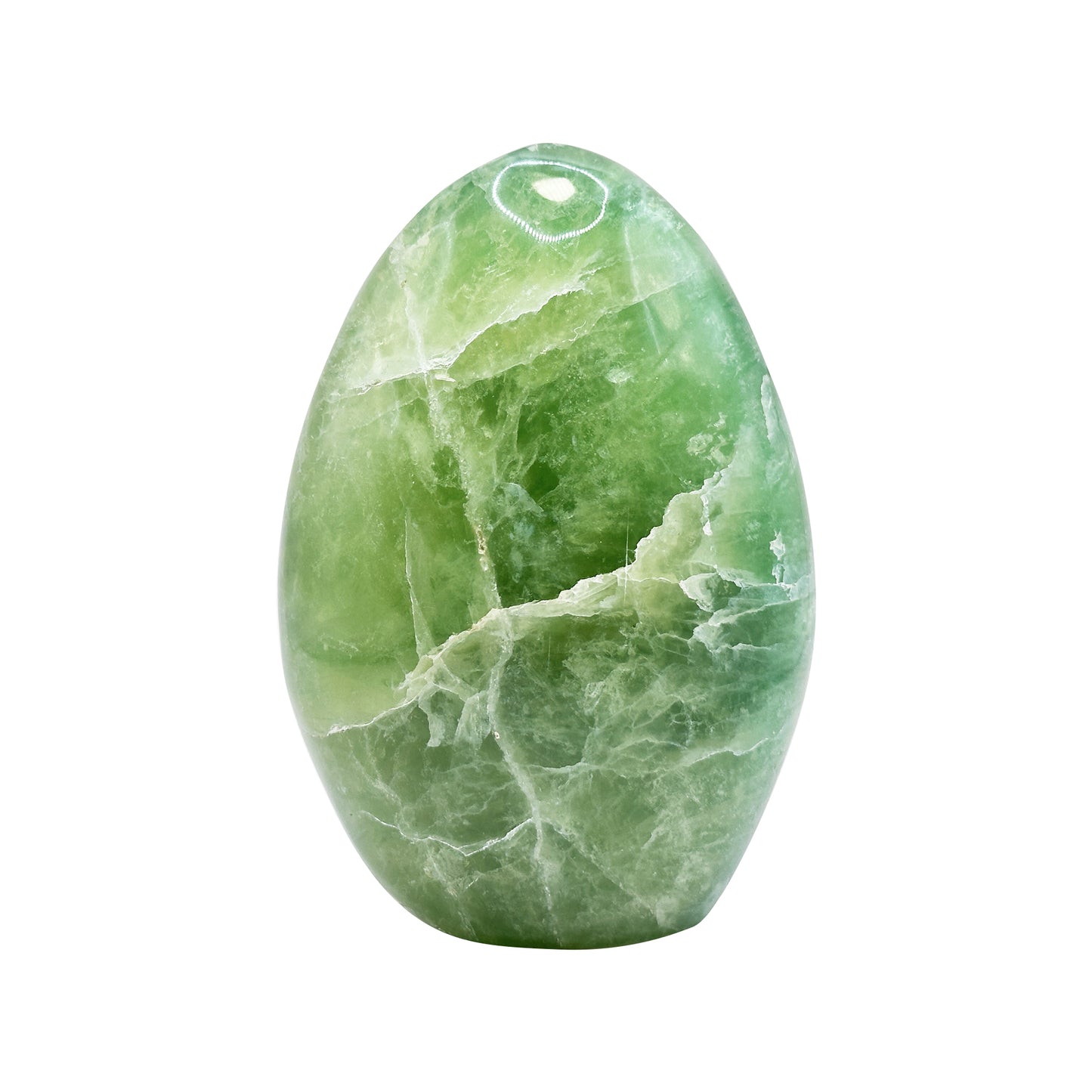 Natural Self-Standing Polished Green Fluorite Freeform - Gem Avenue