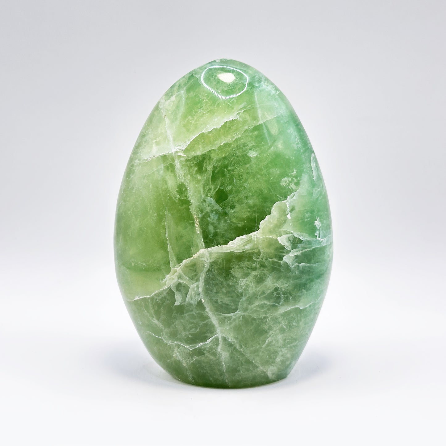 Natural Self-Standing Polished Green Fluorite Freeform - Gem Avenue