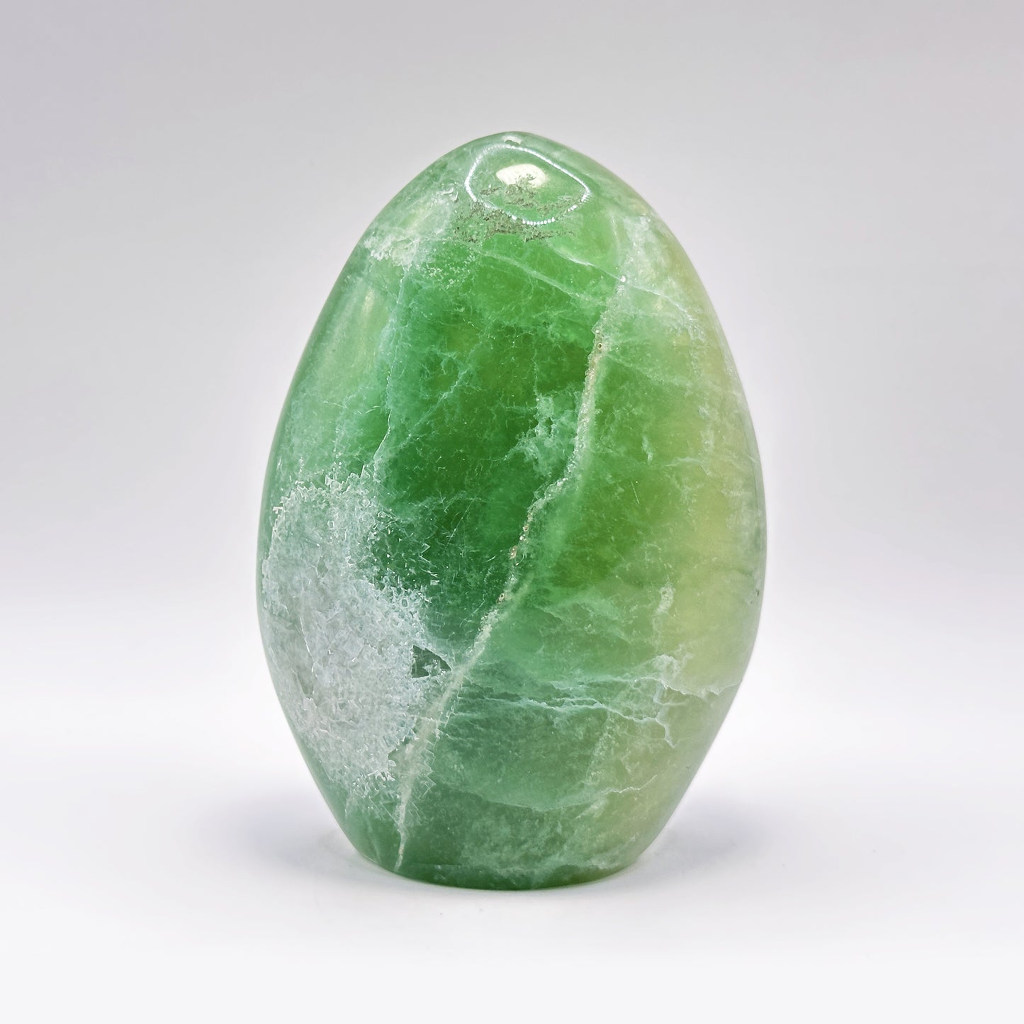Natural Self-Standing Polished Green Fluorite Freeform - Gem Avenue