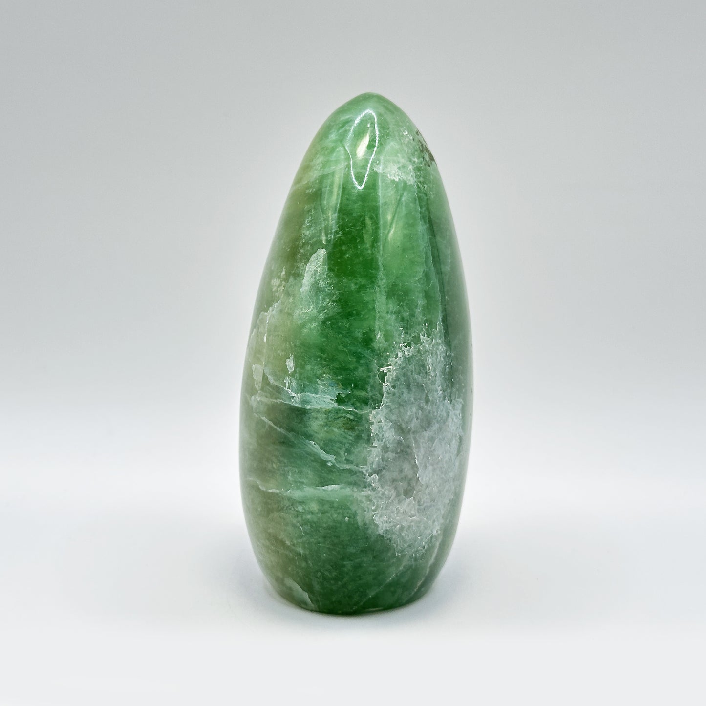 Natural Self-Standing Polished Green Fluorite Freeform - Gem Avenue