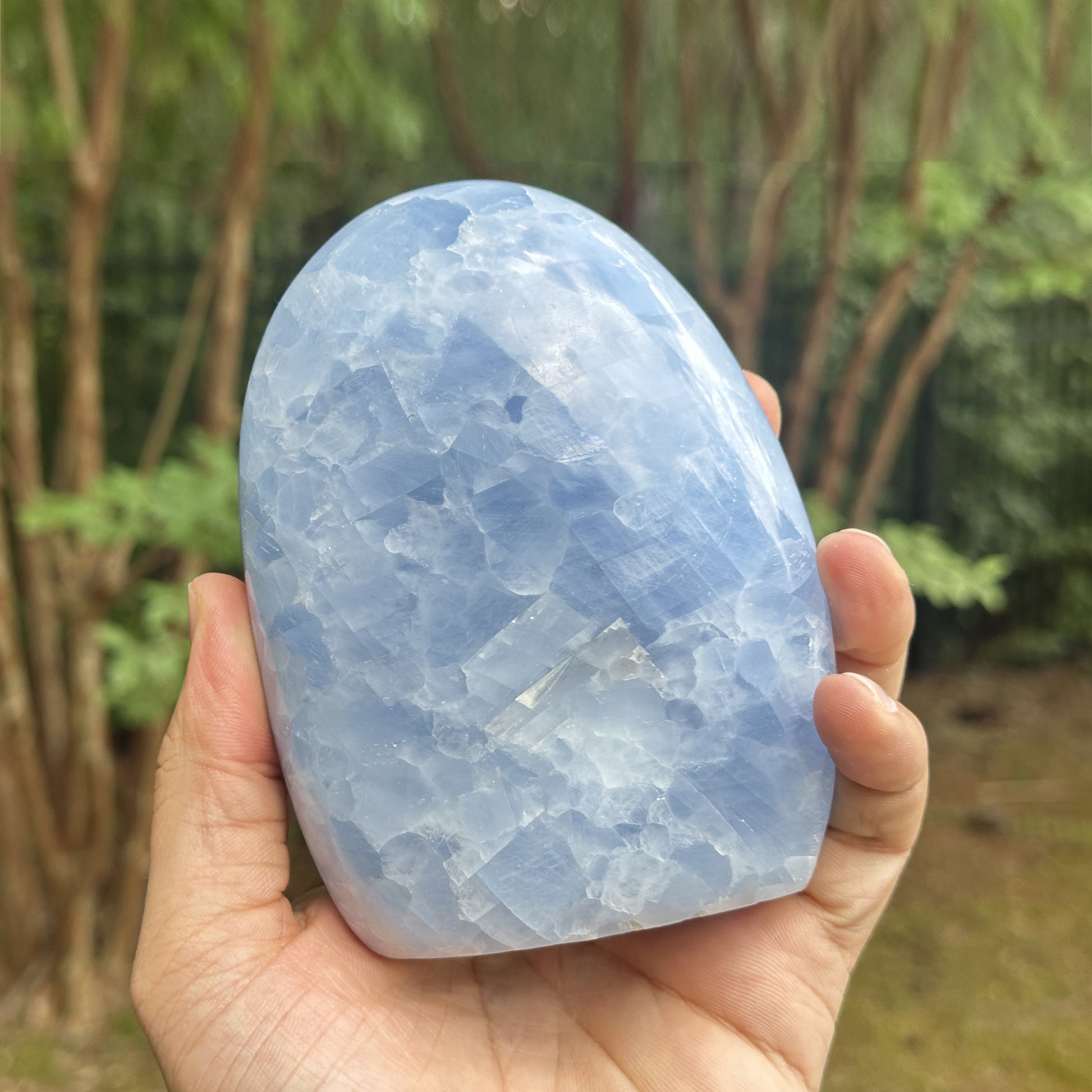 Natural Polished Blue Celestite Freeform - Gem Avenue